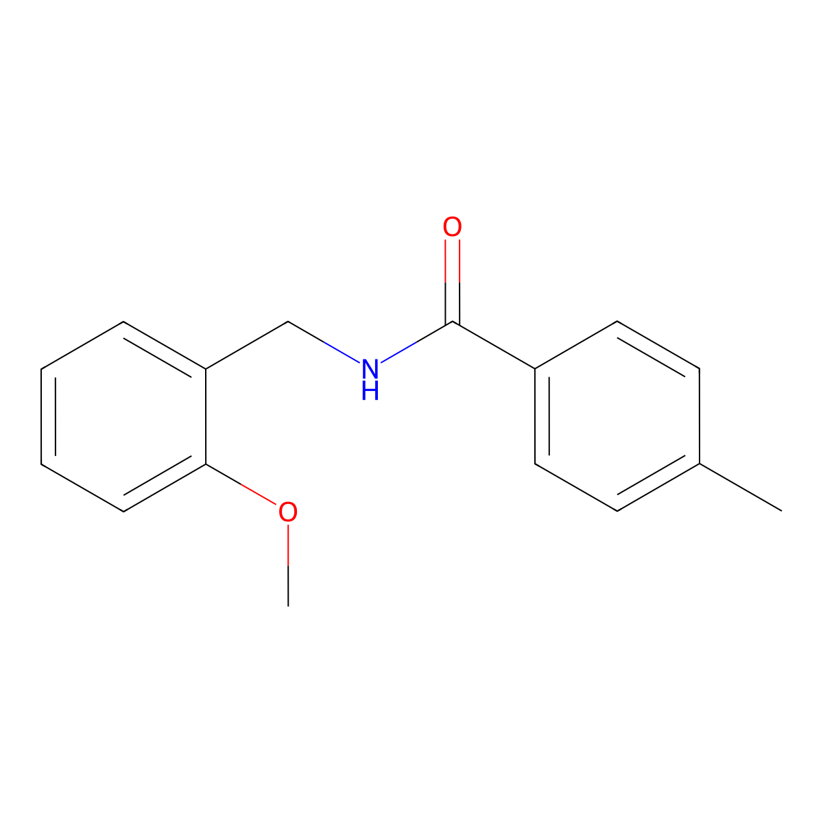 N-(2-methoxybenzyl)-4-methylbenzamide molecular structure, CAS 331439-90-8