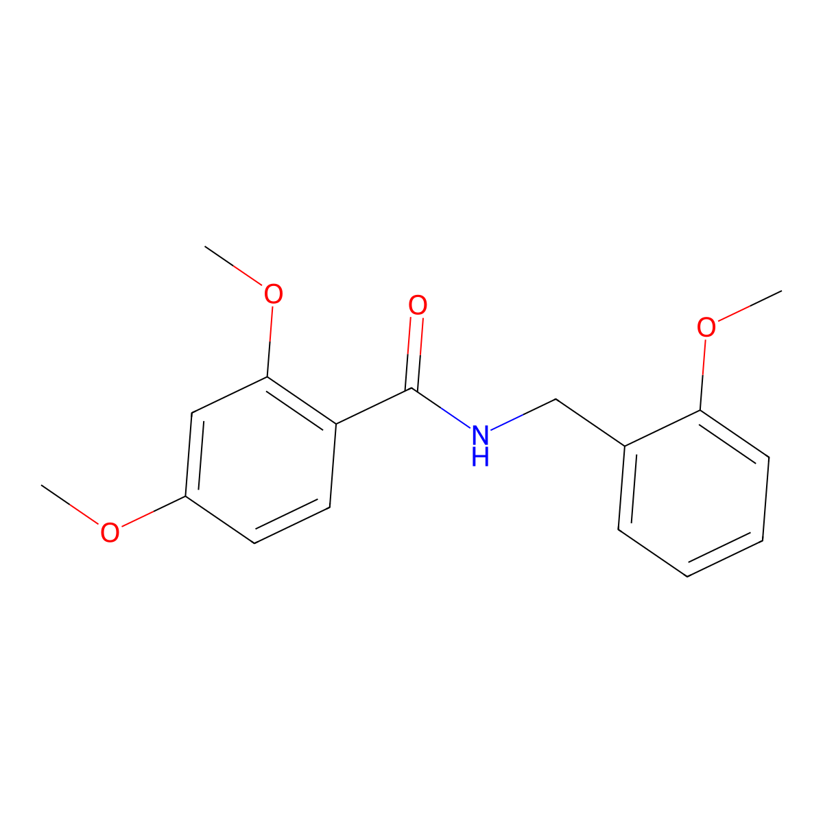 2,4-dimethoxy-N-(2-methoxybenzyl)benzamide molecular structure, CAS 331440-03-0