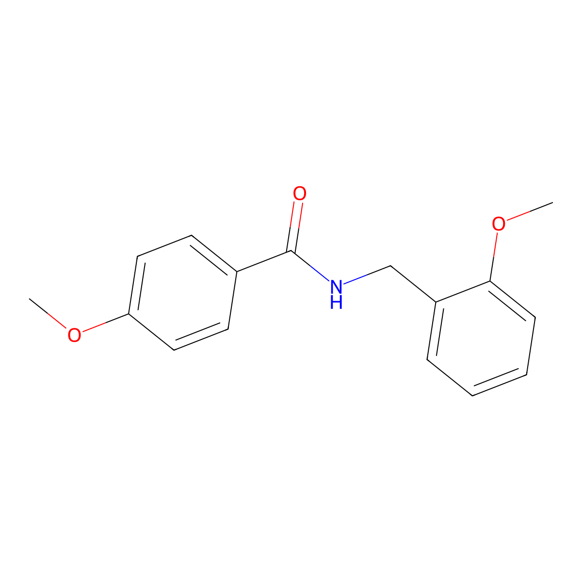 4-methoxy-N-(2-methoxybenzyl)benzamide molecular structure, CAS 331440-04-1