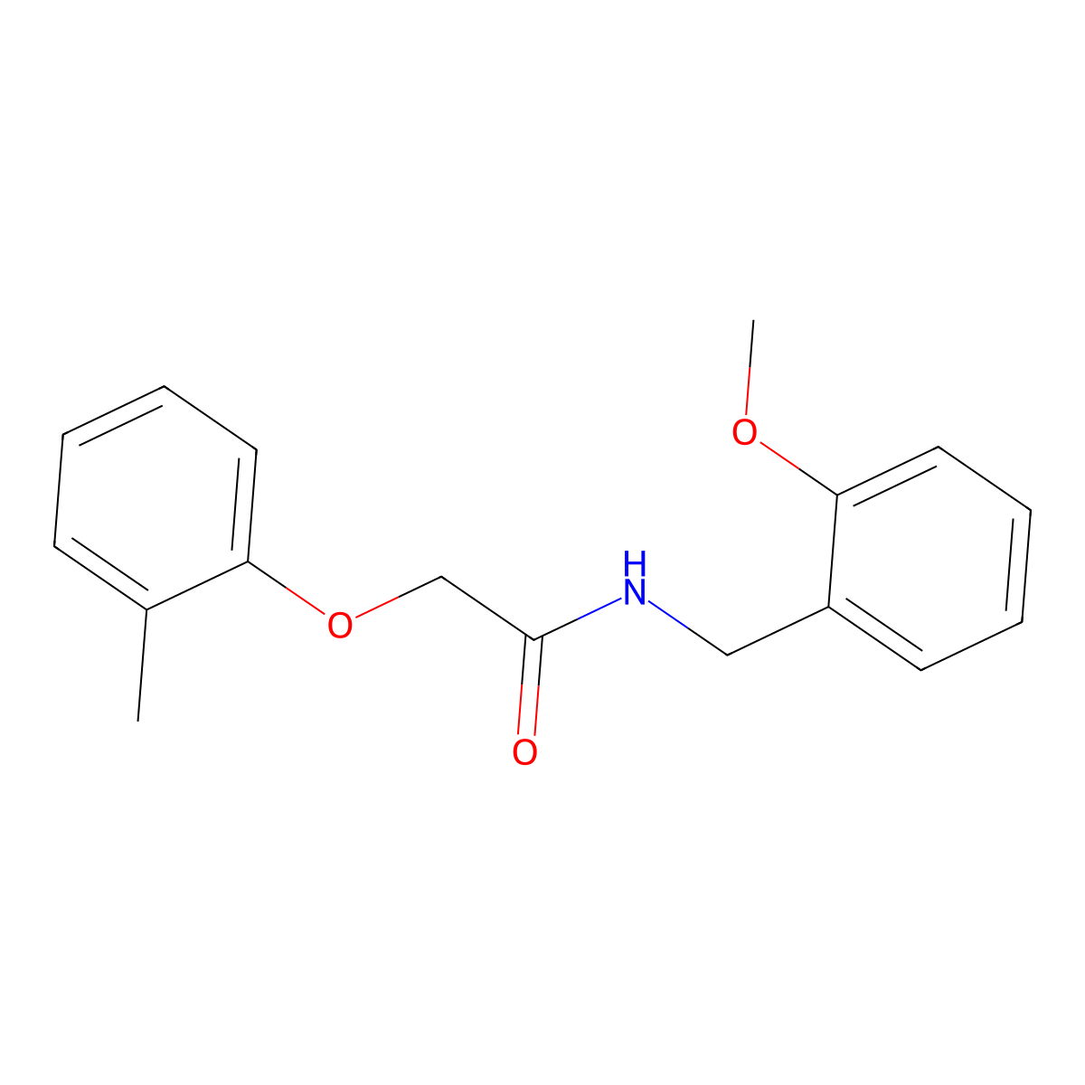 N-(2-Methoxy-benzyl)-2-o-tolyloxy-acetamide molecular structure, CAS 331440-12-1