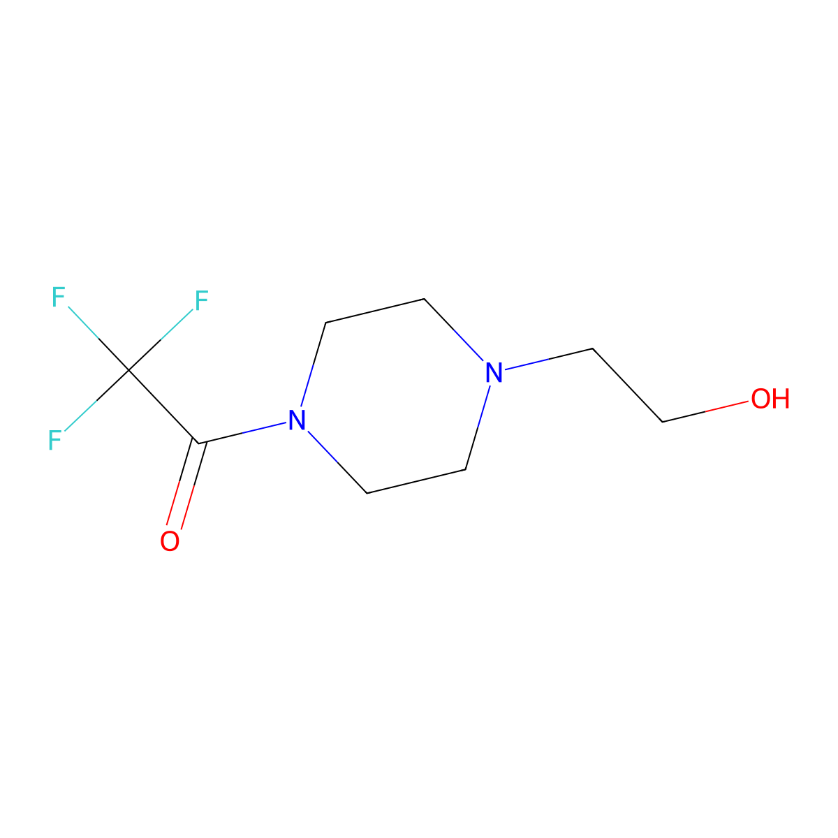 2,2,2-Trifluoro-1-[4-(2-hydroxyethyl)piperazin-1-yl]ethanone molecular structure, CAS 331444-75-8