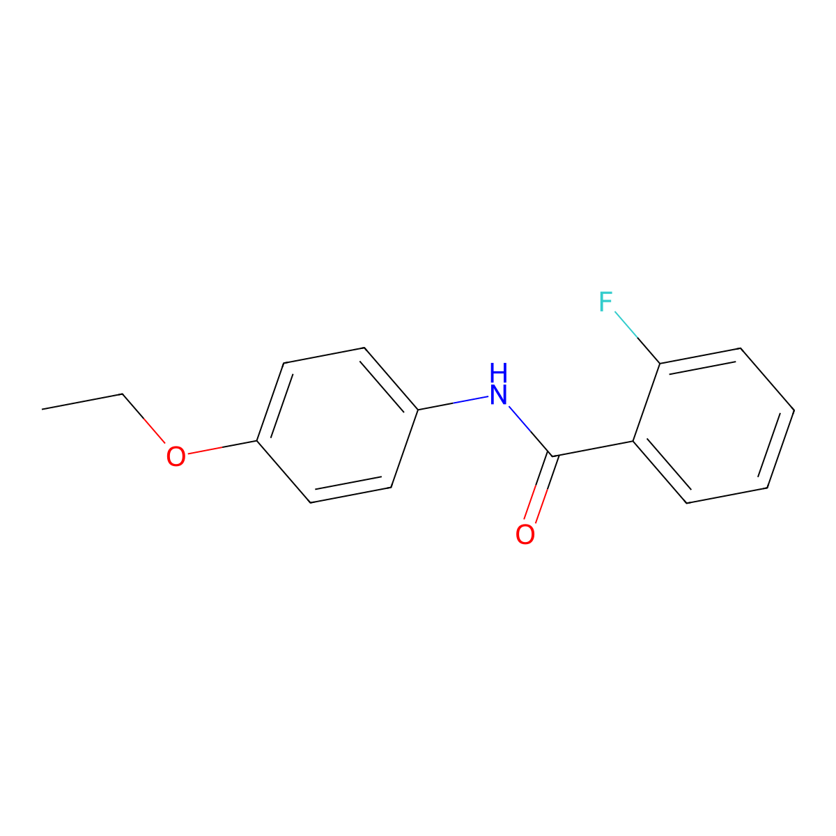 N-(4-Ethoxyphenyl)-2-fluorobenzamide molecular structure, CAS 331445-15-9