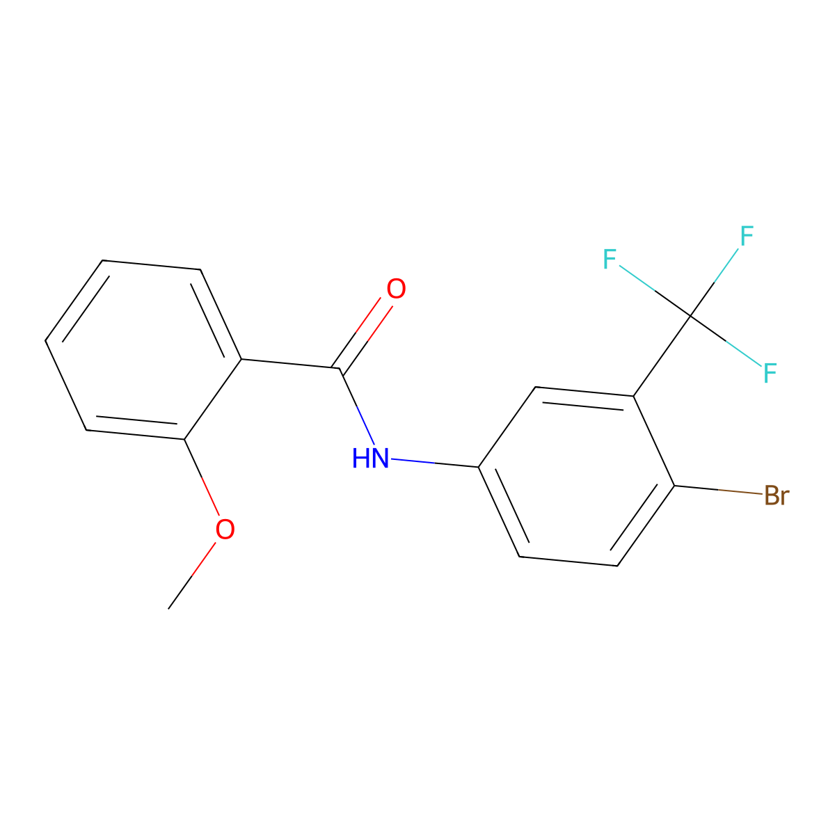 N-[4-bromo-3-(trifluoromethyl)phenyl]-2-methoxybenzamide molecular structure, CAS 331447-27-9