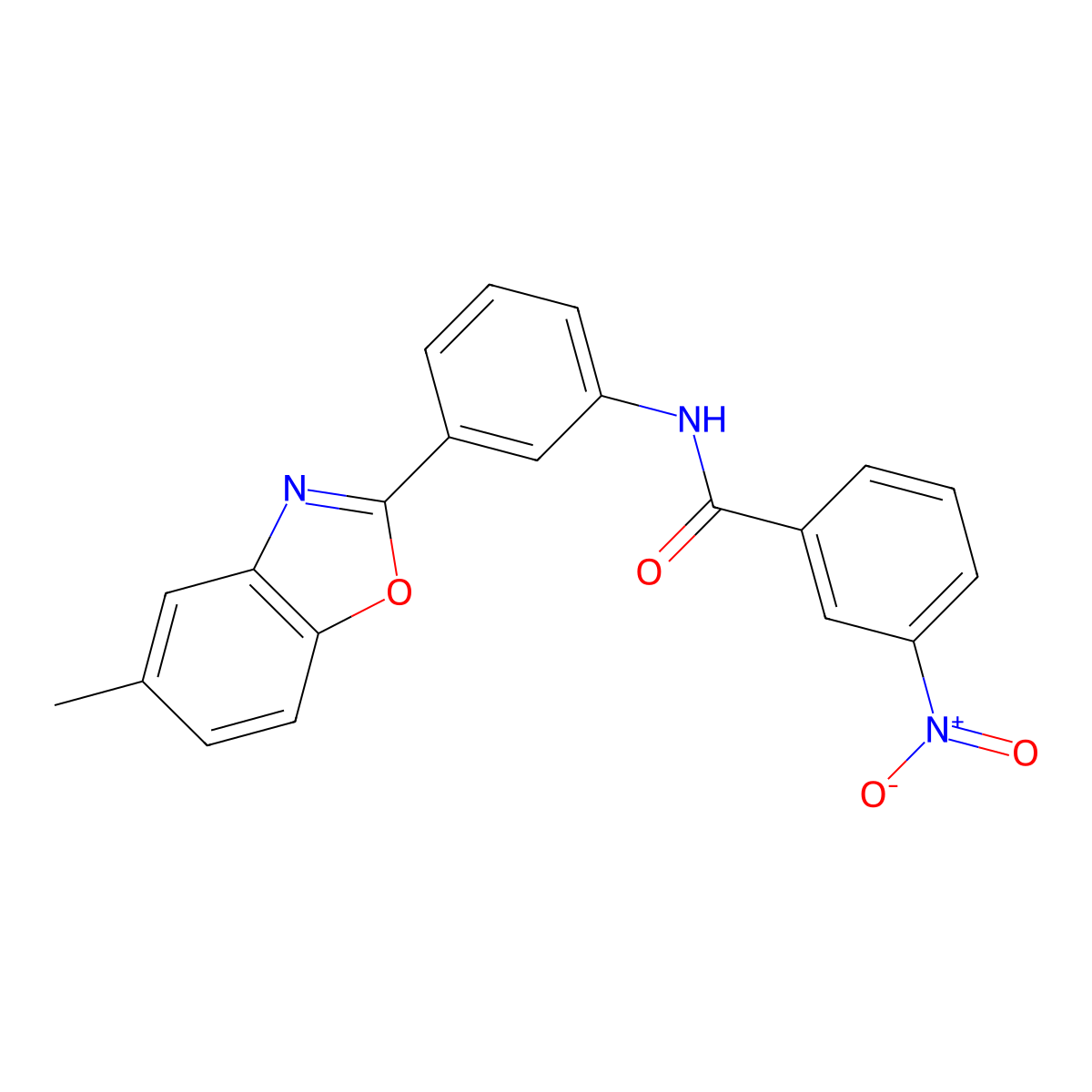 N-[3-(5-methyl-1,3-benzoxazol-2-yl)phenyl]-3-nitrobenzamide molecular structure, CAS 331447-53-1
