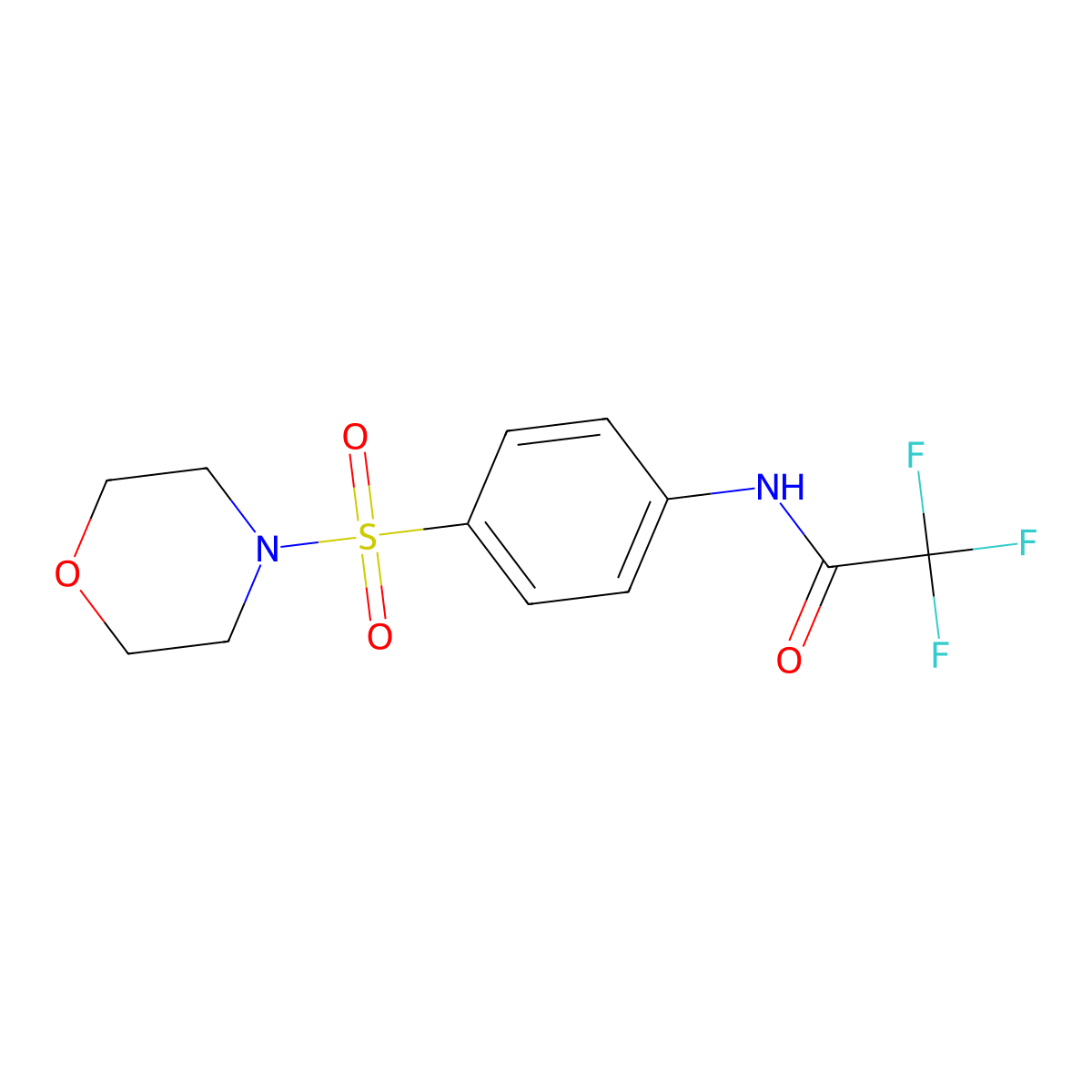 2,2,2-trifluoro-N-(4-morpholin-4-ylsulfonylphenyl)acetamide molecular structure, CAS 331455-11-9