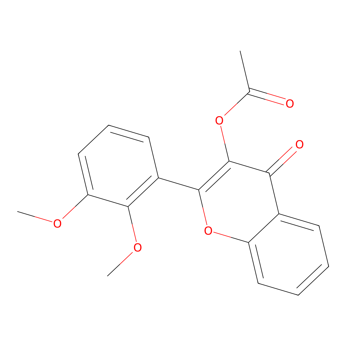 2-(2,3-dimethoxyphenyl)-4-oxo-4H-chromen-3-yl acetate molecular structure, CAS 331459-70-2