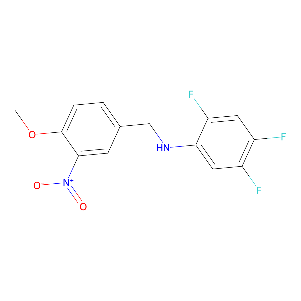 2,4,5-trifluoro-N-[(4-methoxy-3-nitrophenyl)methyl]aniline molecular structure, CAS 331459-73-5