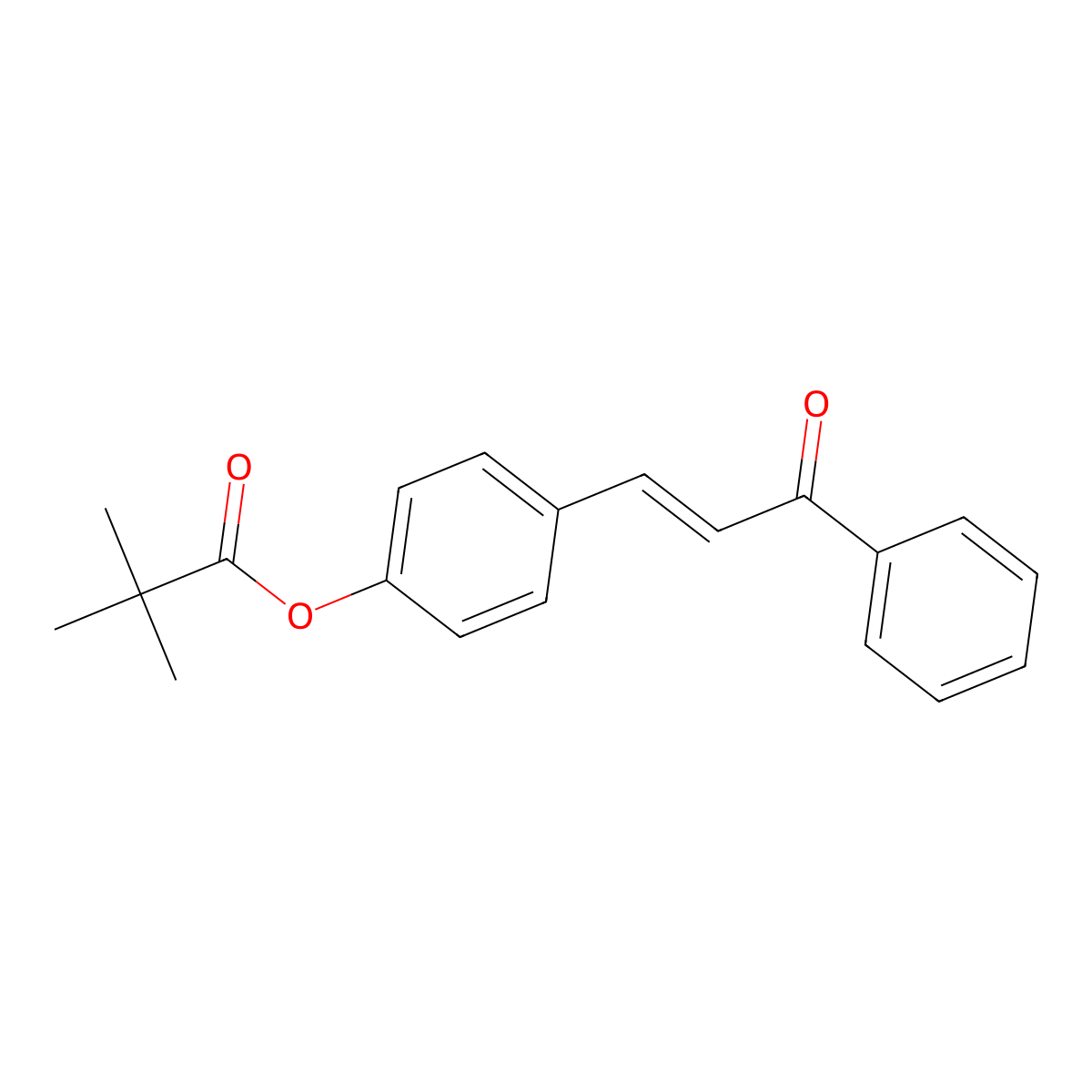 4-(3-Oxo-3-phenyl-1-propenyl)phenyl pivalate molecular structure, CAS 331459-75-7