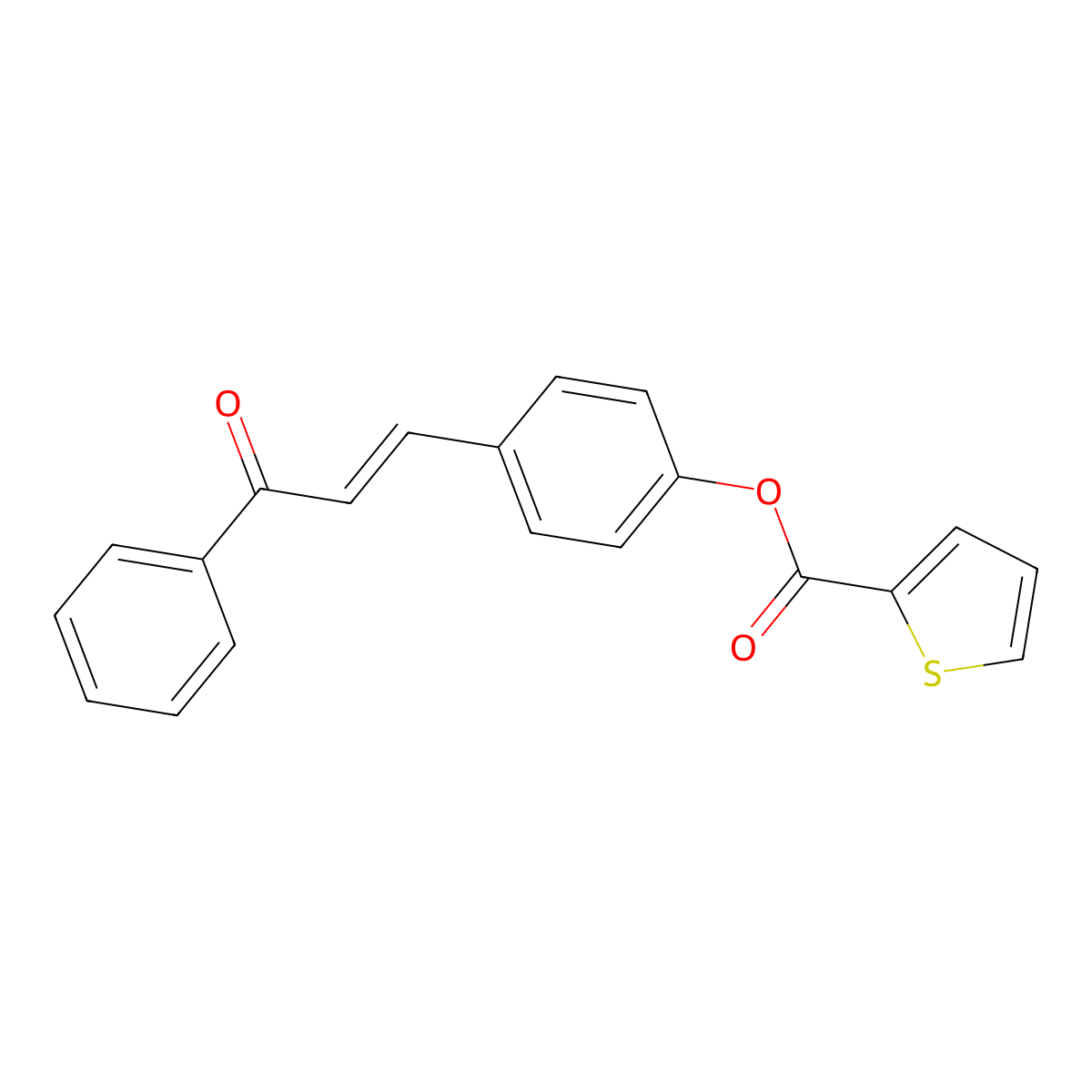 4-(3-Oxo-3-phenyl-1-propenyl)phenyl 2-thiophenecarboxylate molecular structure, CAS 331459-76-8