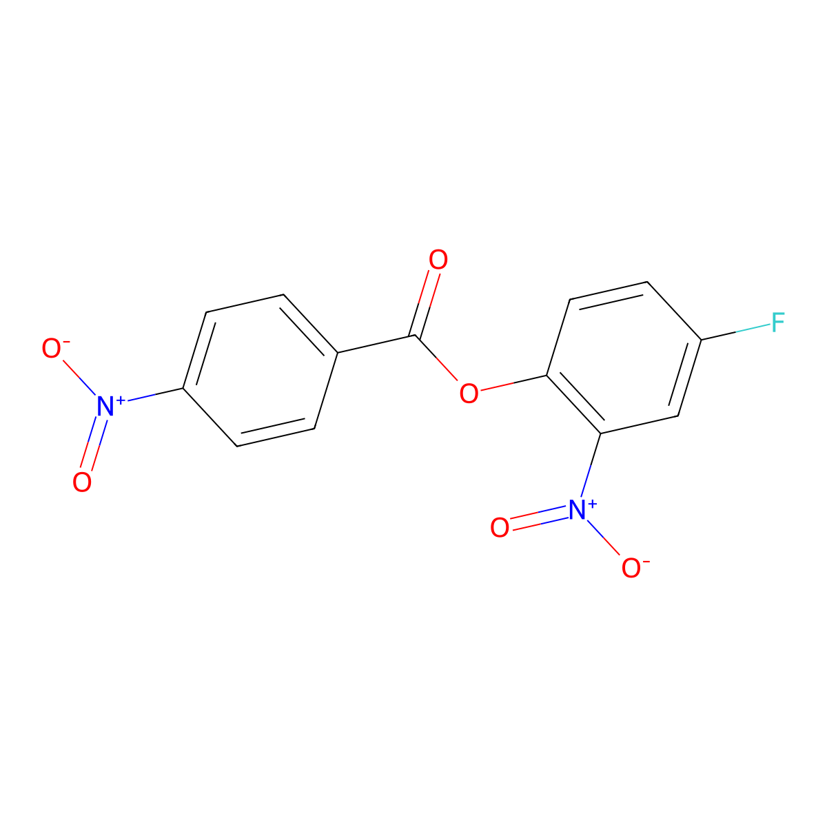 4-Fluoro-2-nitrophenyl 4-nitrobenzenecarboxylate molecular structure, CAS 331459-77-9
