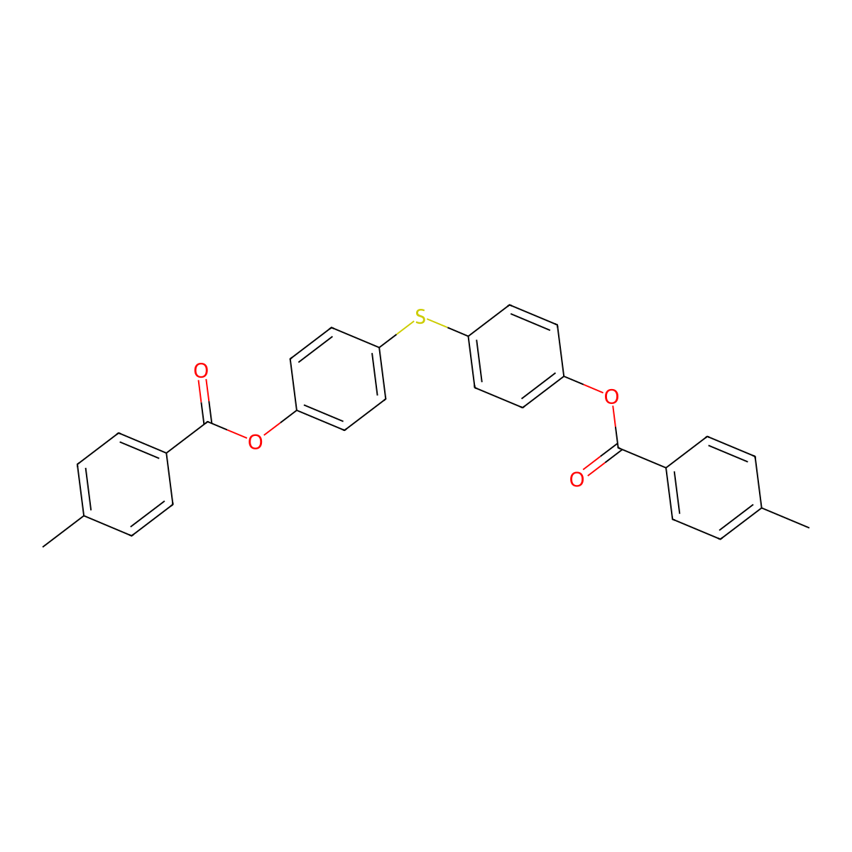 4-({4-[(4-Methylbenzoyl)oxy]phenyl}sulfanyl)phenyl 4-methylbenzoate molecular structure, CAS 331459-78-0