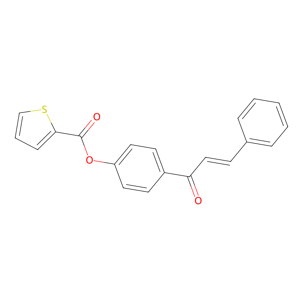 4-Cinnamoylphenyl thiophene-2-carboxylate molecular structure, CAS 331459-79-1