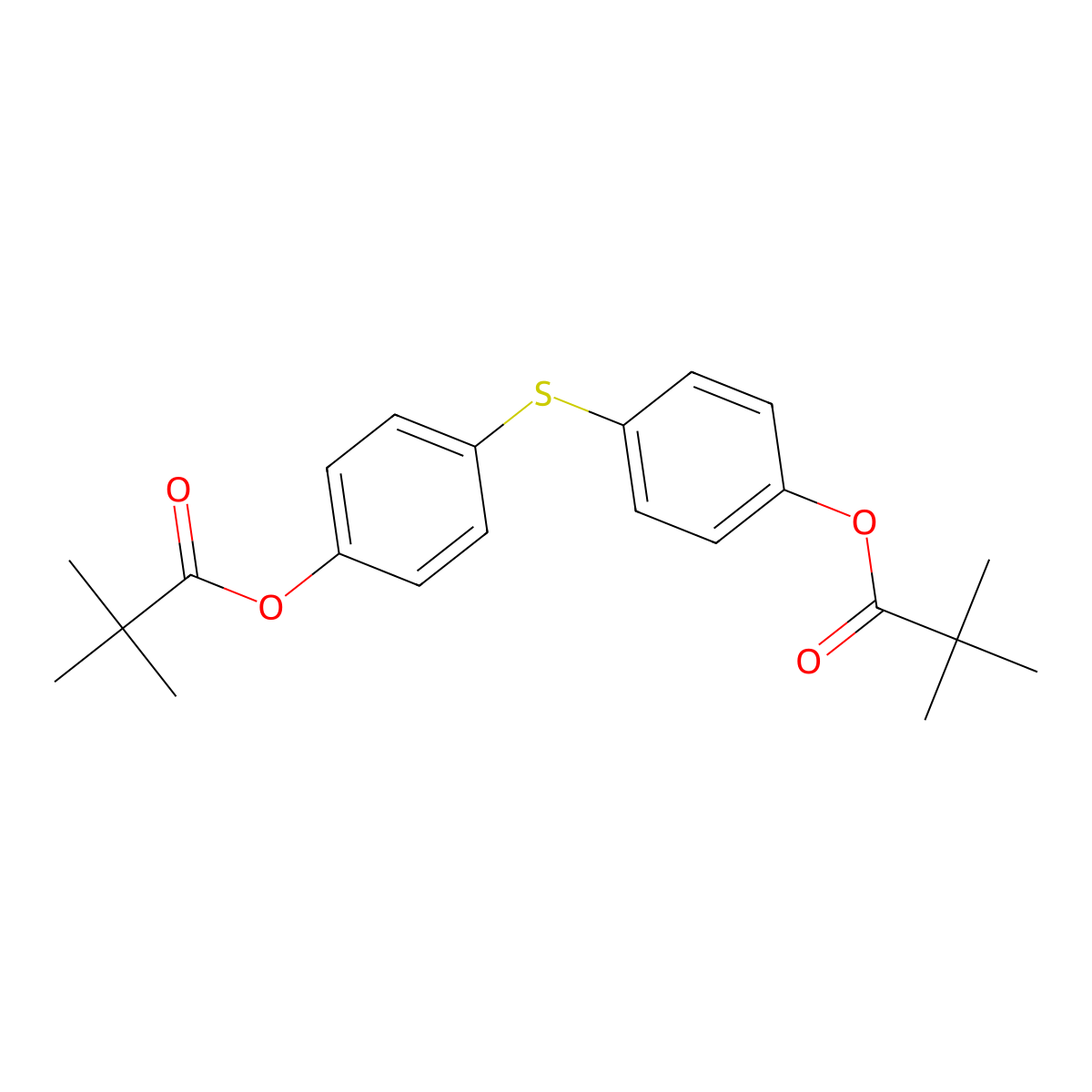 4-[4-(2,2-Dimethylpropanoyloxy)phenylthio]phenyl 2,2-dimethylpropanoate molecular structure, CAS 331459-81-5