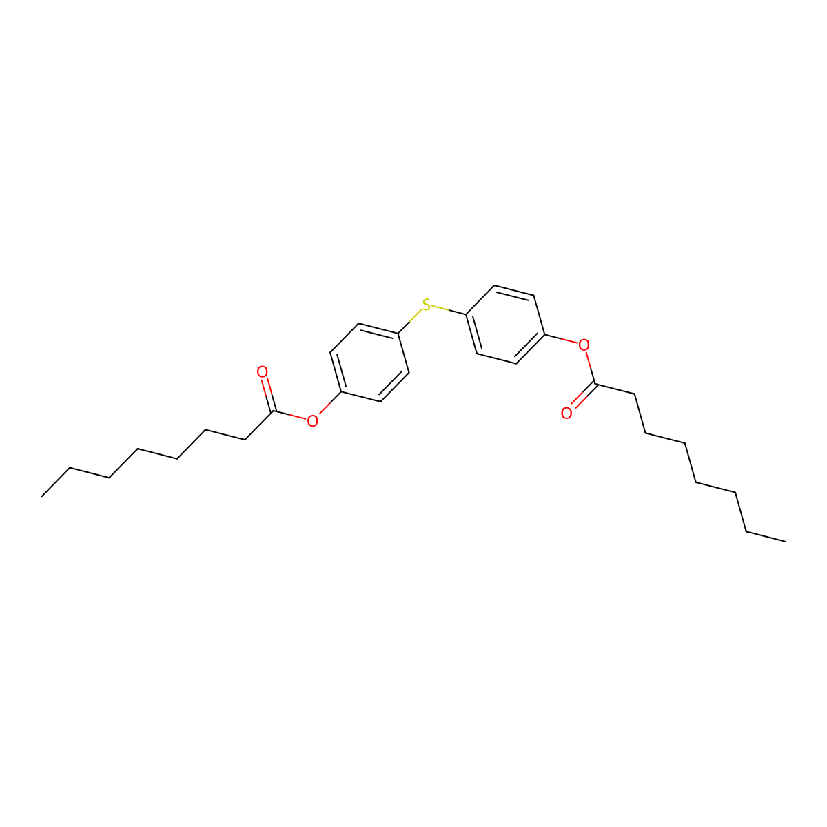 [4-(4-Octanoyloxyphenyl)sulfanylphenyl] octanoate molecular structure, CAS 331459-96-2
