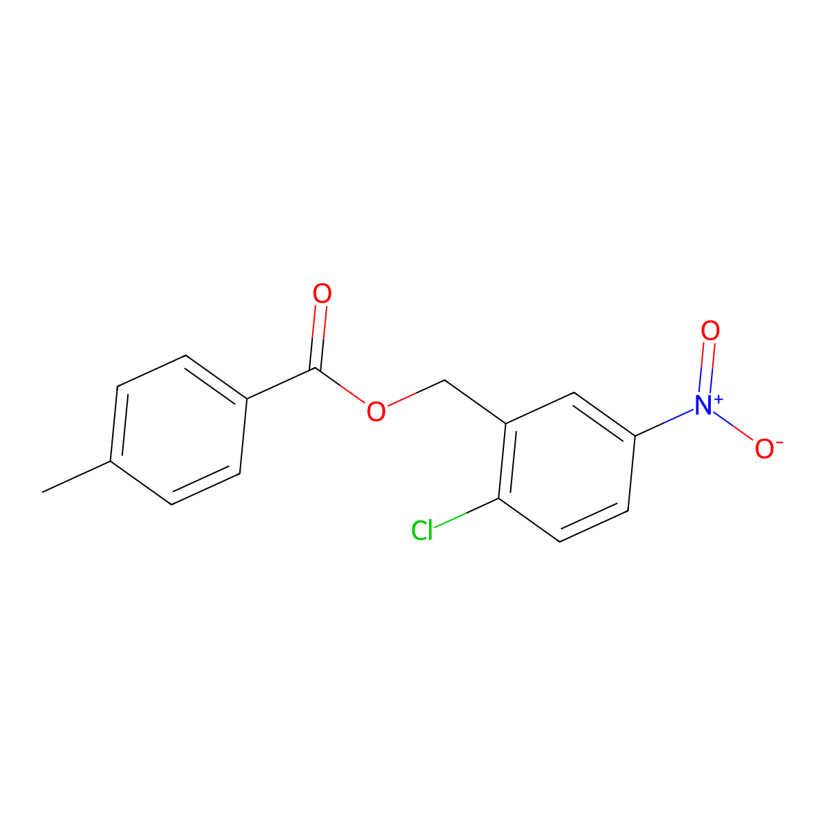 (2-Chloro-5-nitrophenyl)methyl 4-methylbenzoate molecular structure, CAS 331459-97-3