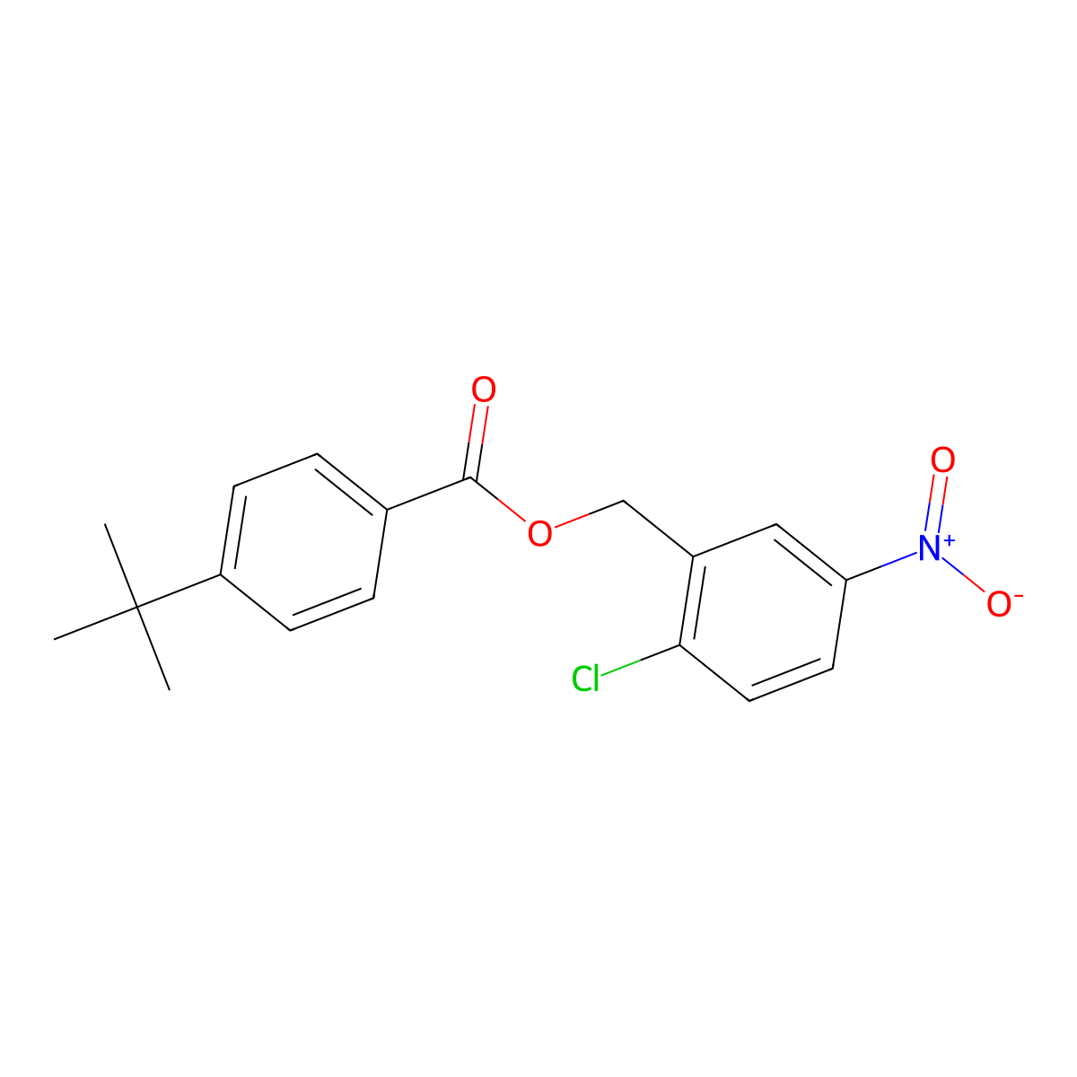 (2-Chloro-5-nitrophenyl)methyl 4-tert-butylbenzoate molecular structure, CAS 331459-98-4