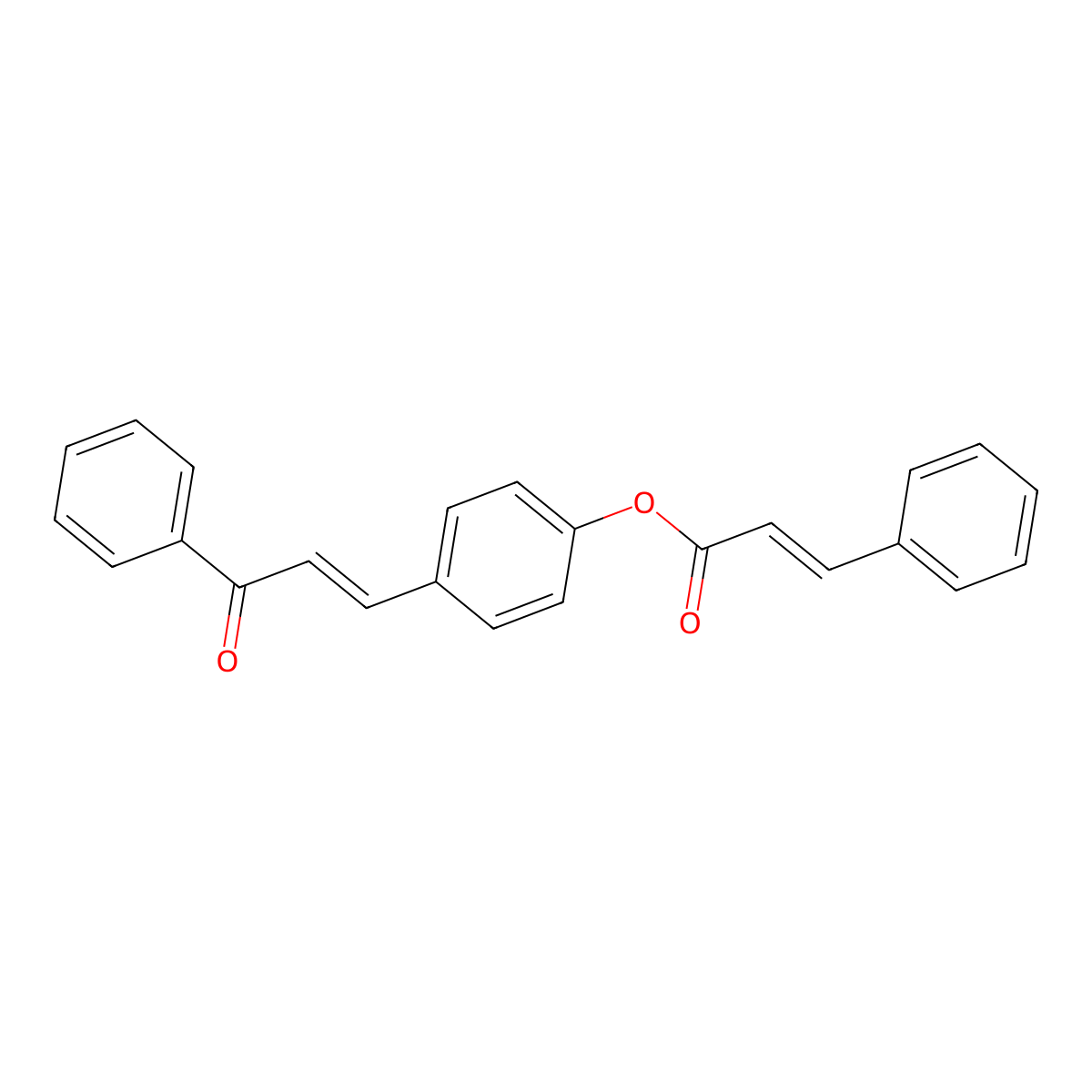 4-(3-Oxo-3-phenyl-1-propenyl)phenyl 3-phenylacrylate molecular structure, CAS 331459-99-5