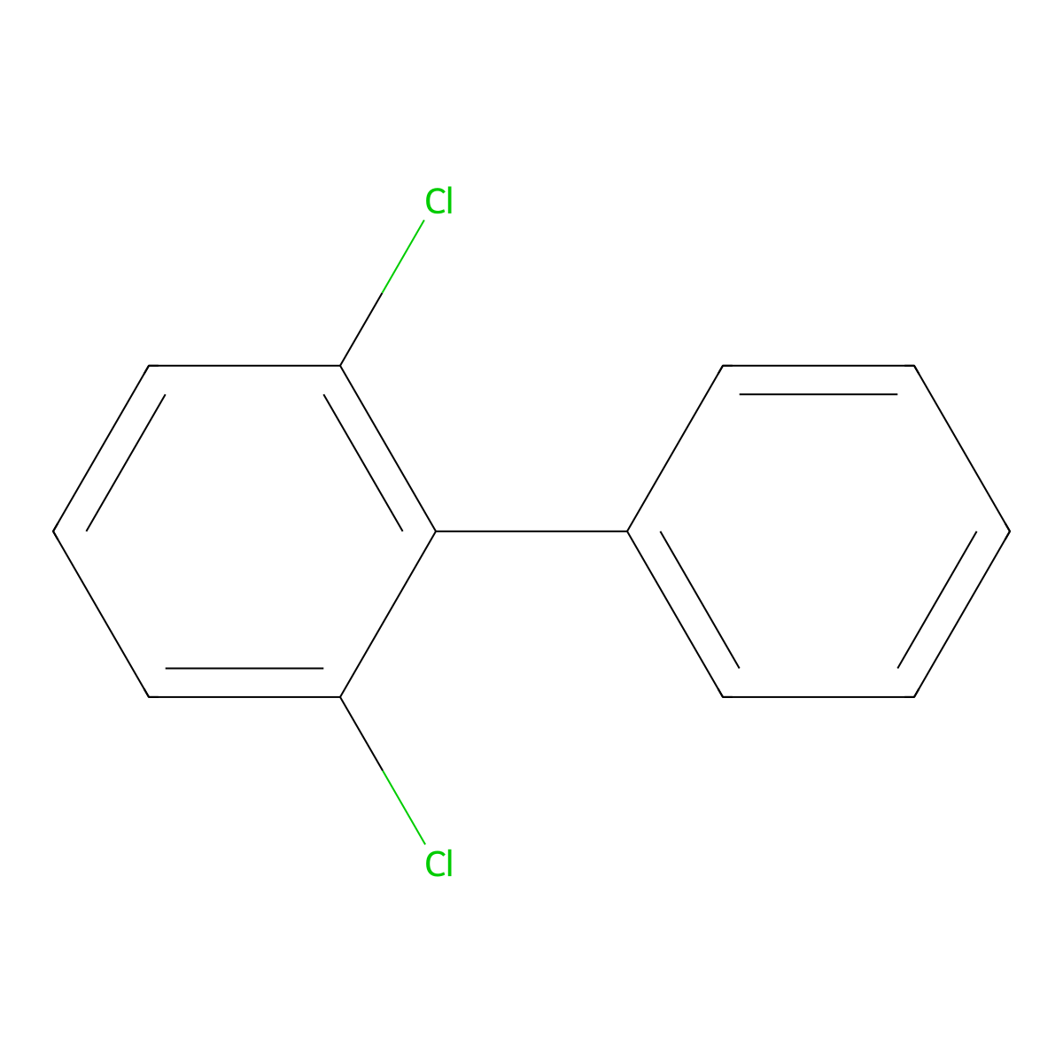 2,6-Dichlorobiphenyl molecular structure, CAS 33146-45-1