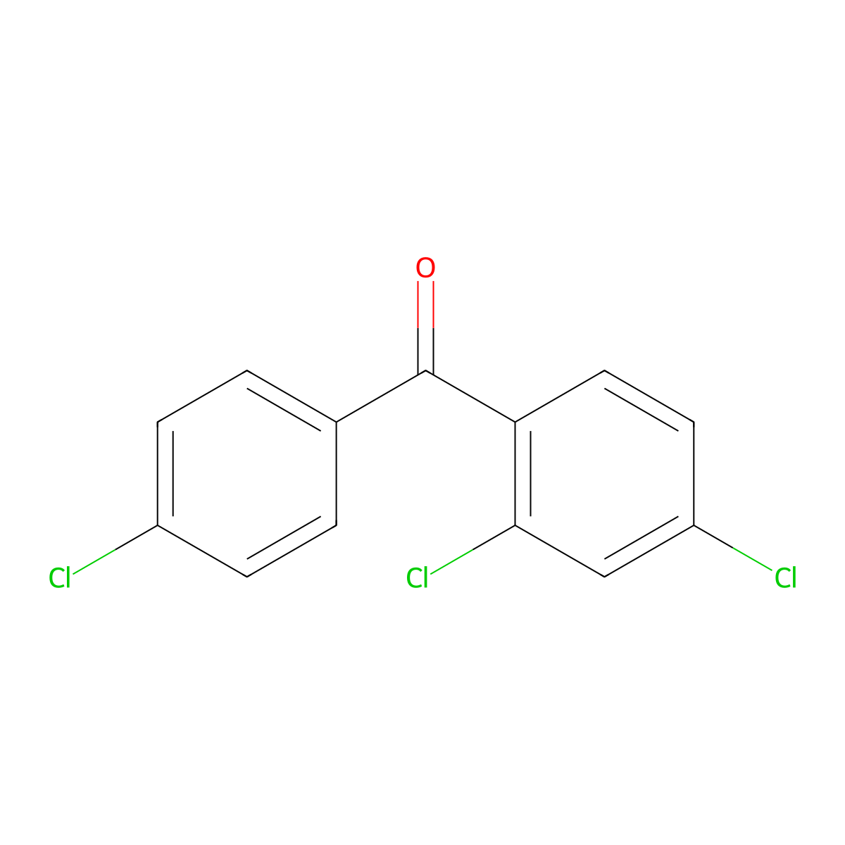 2,4,4'-Trichlorobenzophenone molecular structure, CAS 33146-57-5