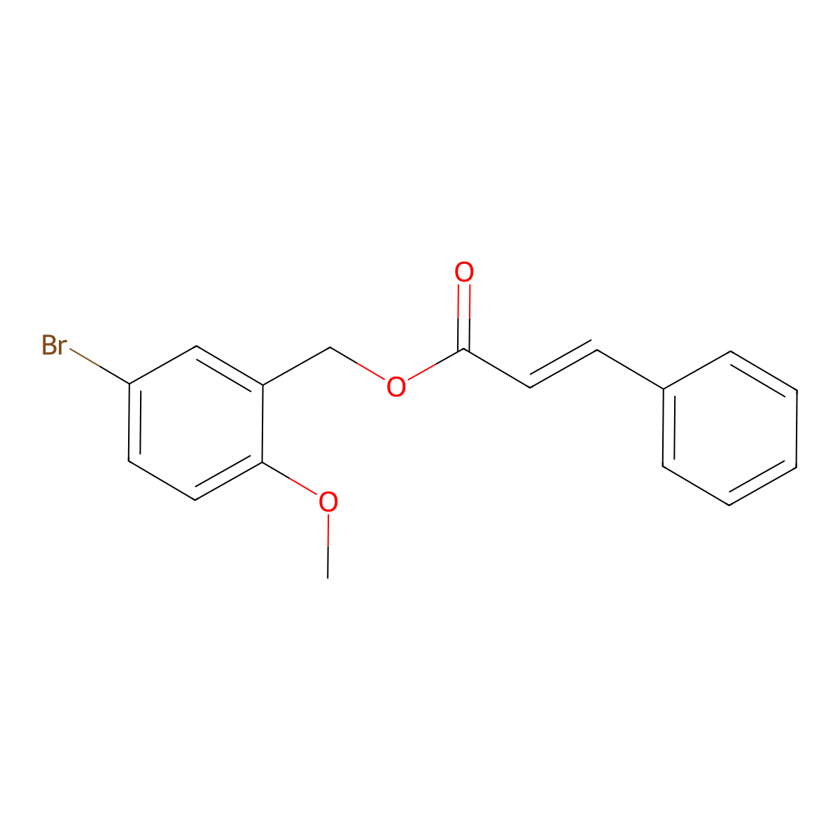 5-Bromo-2-methoxybenzyl 3-phenylacrylate molecular structure, CAS 331460-00-5