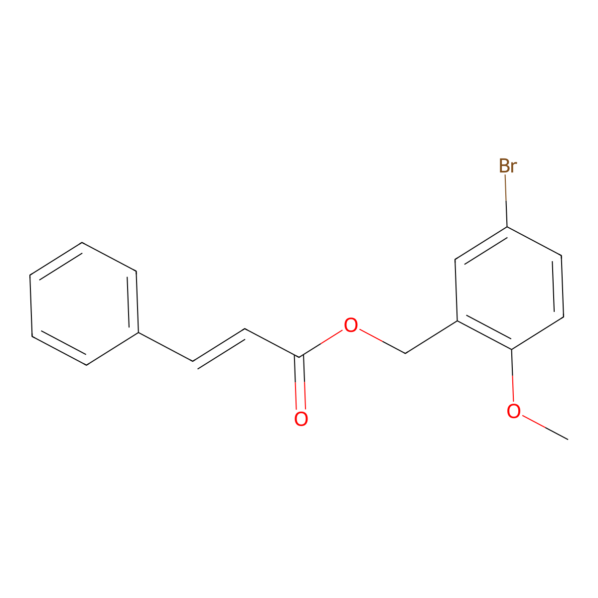 5-Bromo-2-methoxybenzyl 3-phenylacrylate molecular structure, CAS 331460-00-5