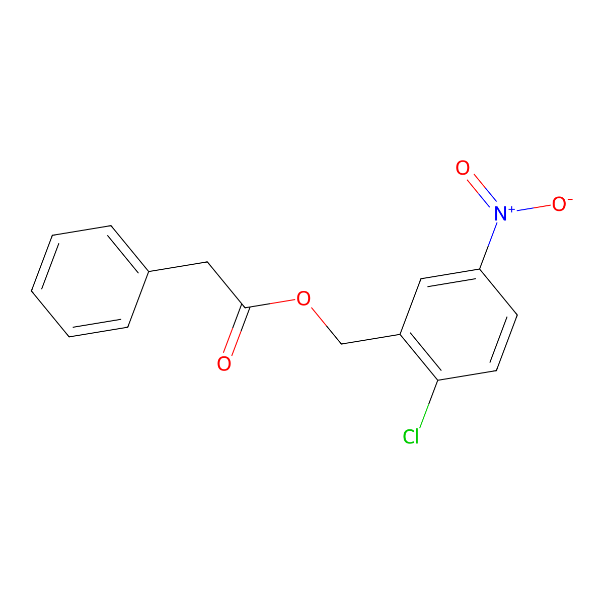 2-Chloro-5-nitrobenzyl 2-phenylacetate molecular structure, CAS 331460-04-9
