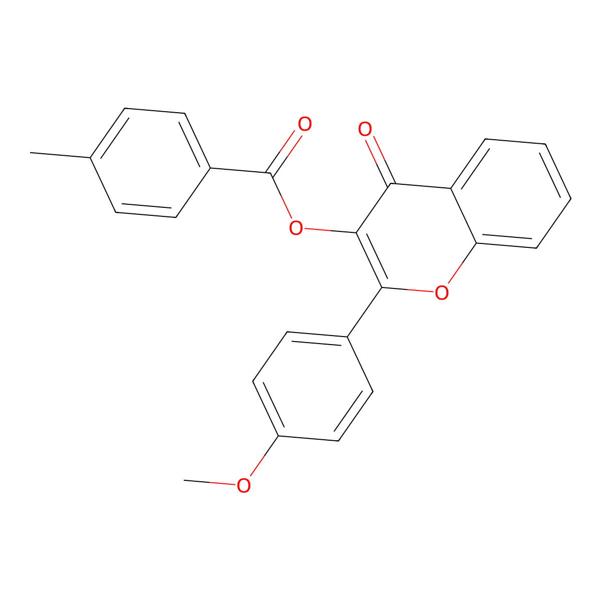 2-(4-methoxyphenyl)-4-oxo-4H-chromen-3-yl 4-methylbenzenecarboxylate molecular structure, CAS 331460-13-0