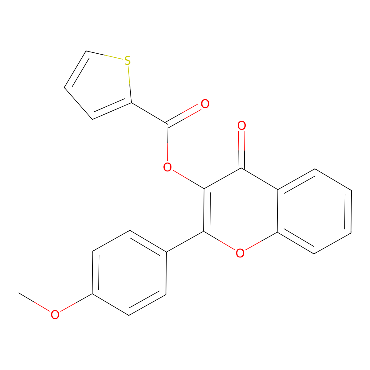 2-(4-methoxyphenyl)-4-oxo-4H-chromen-3-yl 2-thiophenecarboxylate molecular structure, CAS 331460-15-2