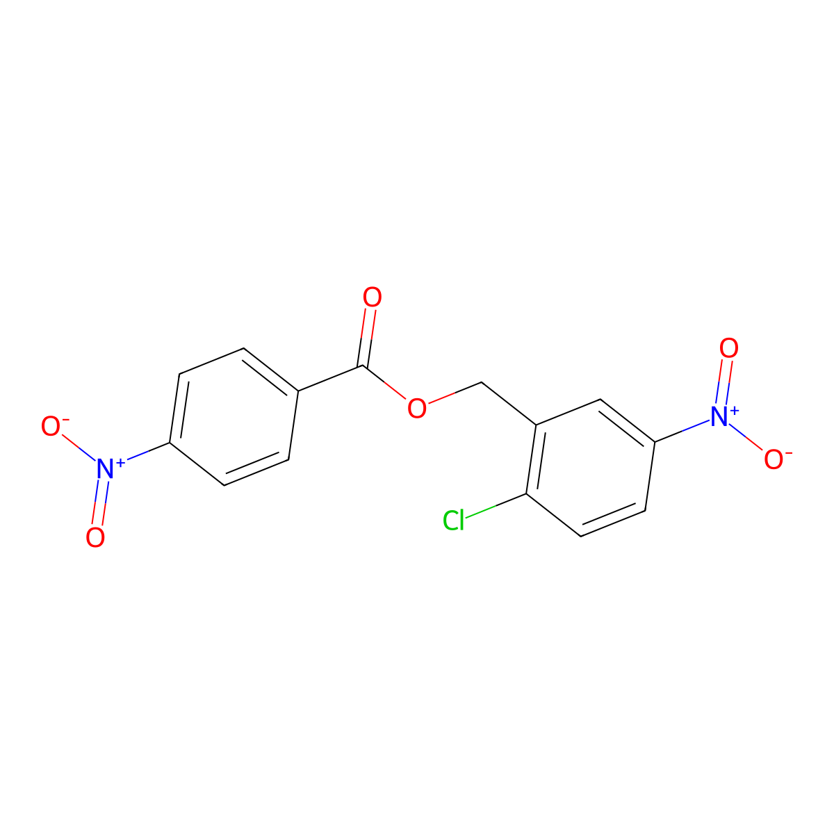 2-Chloro-5-nitrobenzyl 4-nitrobenzenecarboxylate molecular structure, CAS 331460-24-3