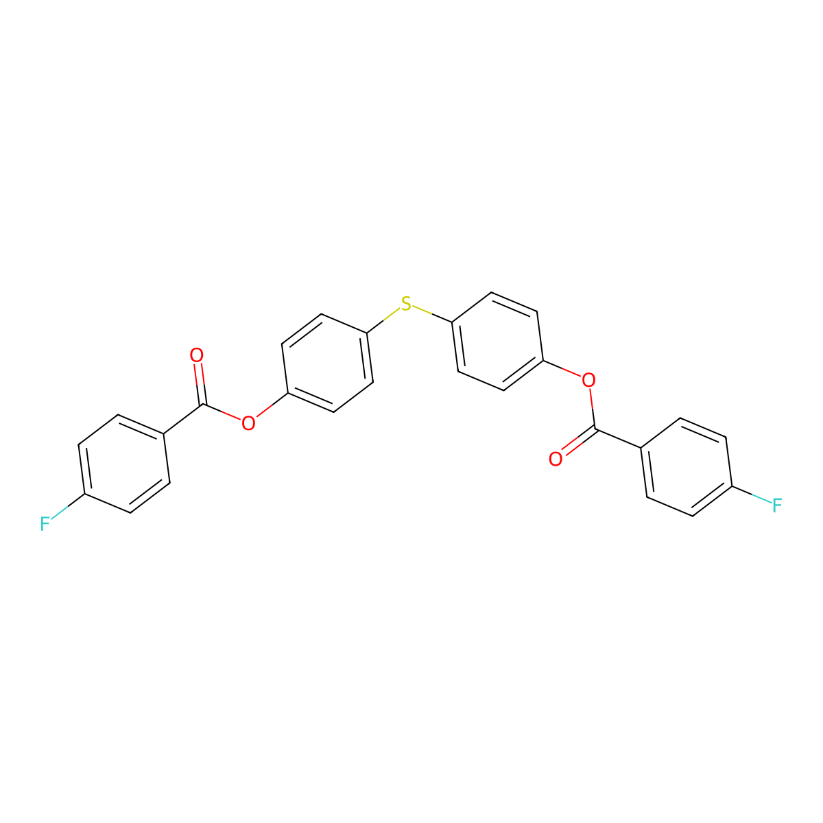 [4-[4-(4-Fluorobenzoyl)oxyphenyl]sulfanylphenyl] 4-fluorobenzoate molecular structure, CAS 331460-31-2