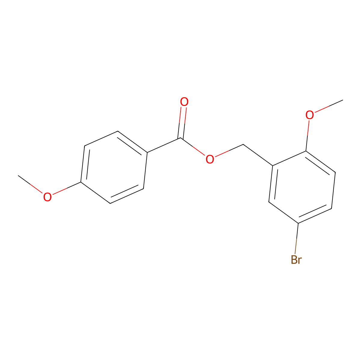 (5-Bromo-2-methoxyphenyl)methyl 4-methoxybenzoate molecular structure, CAS 331460-32-3