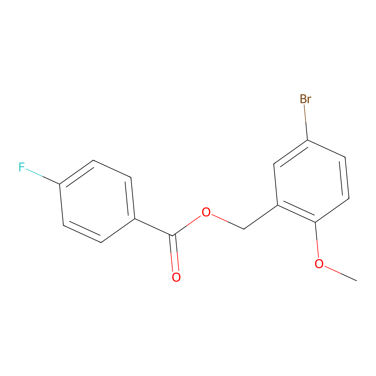(5-Bromo-2-methoxyphenyl)methyl 4-fluorobenzoate molecular structure, CAS 331460-33-4