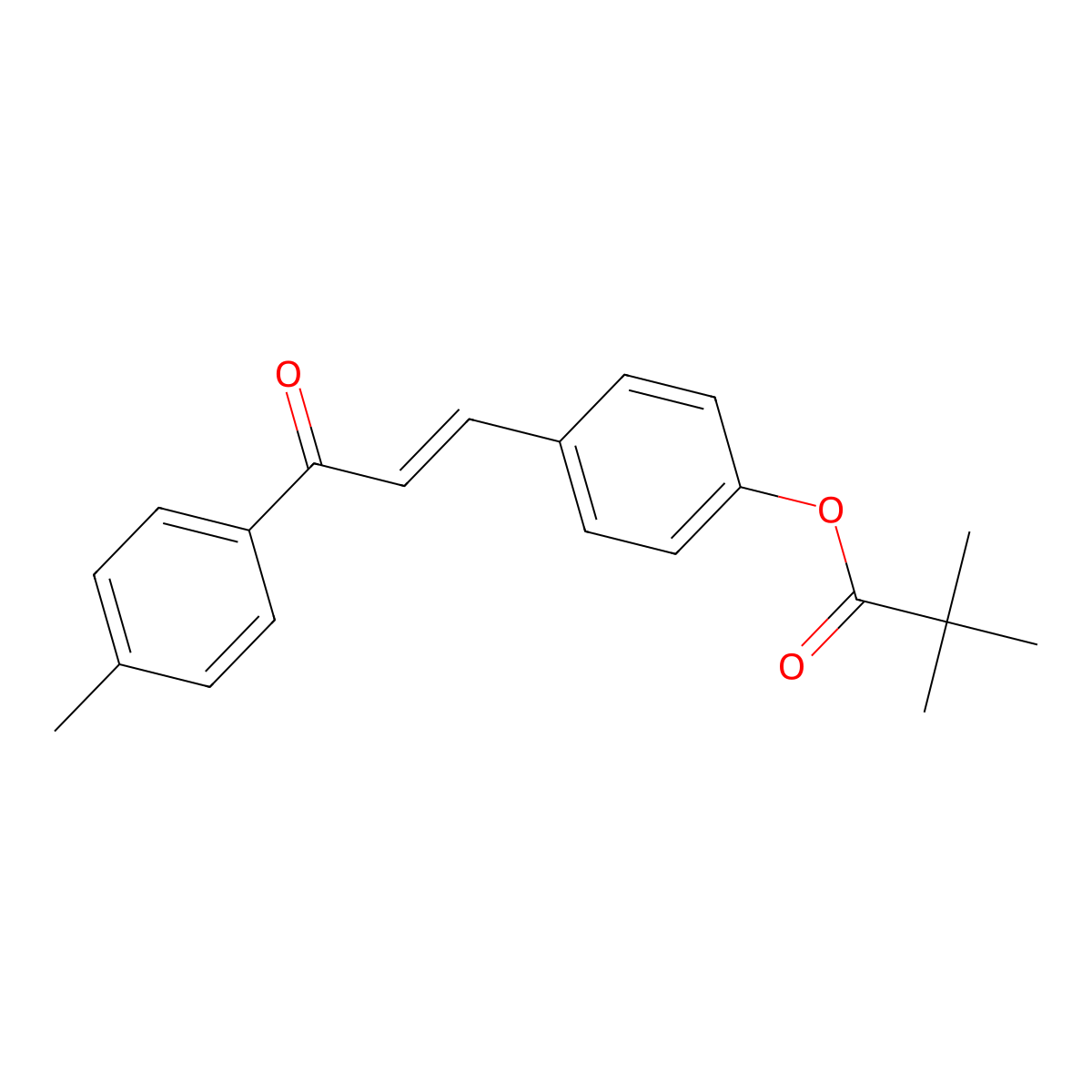 4-[3-(4-Methylphenyl)-3-oxo-1-propenyl]phenyl pivalate molecular structure, CAS 331460-43-6