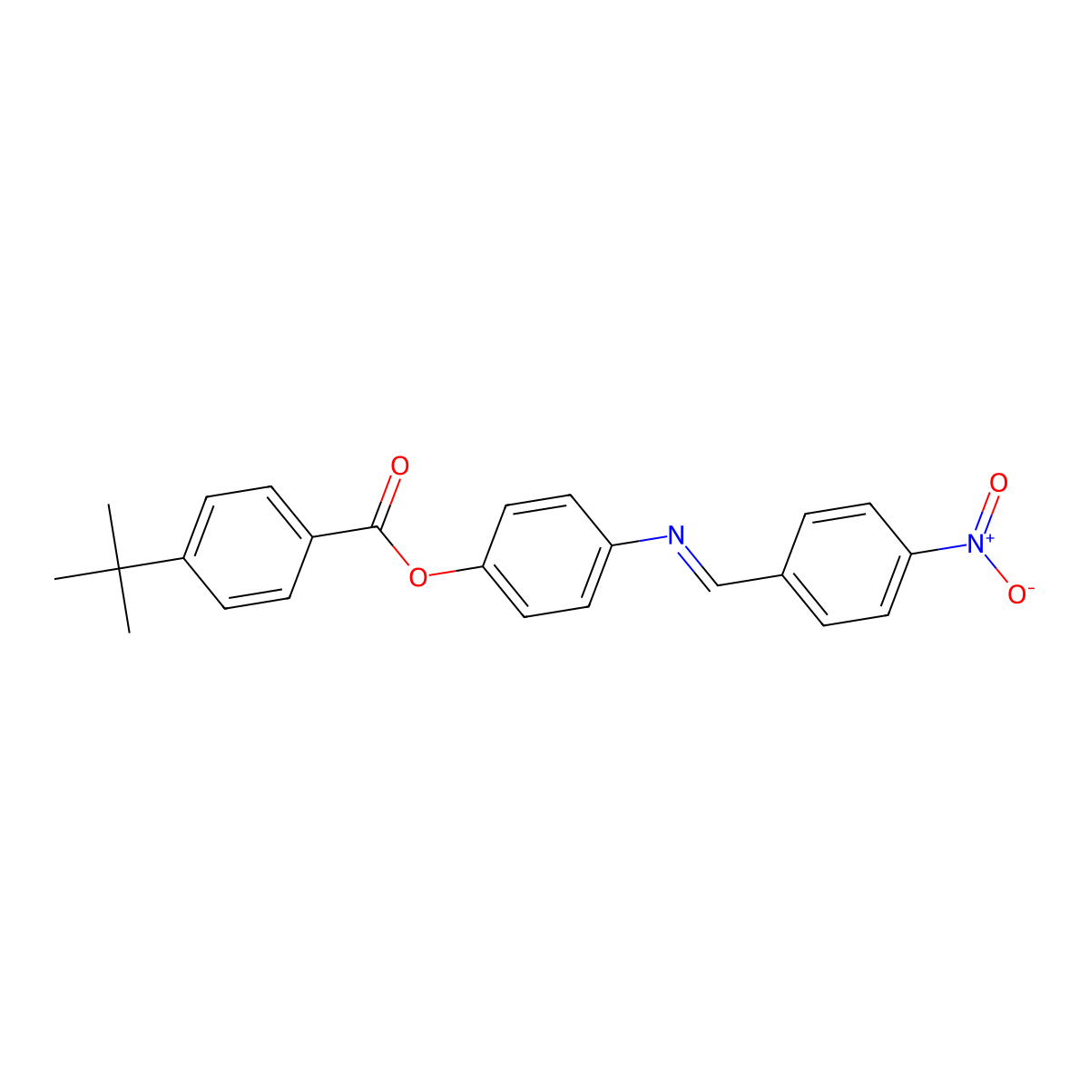 [4-[(4-Nitrophenyl)methylideneamino]phenyl] 4-tert-butylbenzoate molecular structure, CAS 331460-54-9