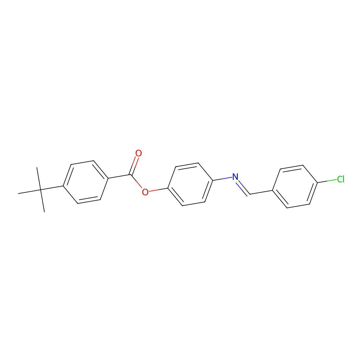 4-{[(4-Chlorophenyl)methylene]amino}phenyl 4-(tert-butyl)benzenecarboxylate molecular structure, CAS 331460-59-4