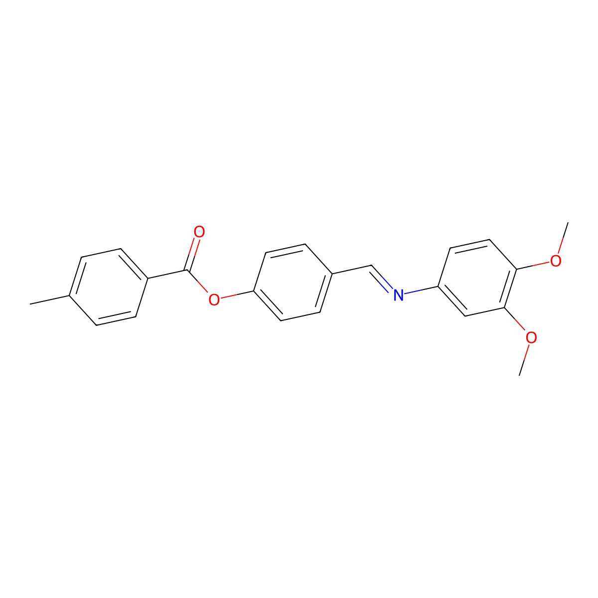 [4-[(3,4-Dimethoxyphenyl)iminomethyl]phenyl] 4-methylbenzoate molecular structure, CAS 331460-64-1