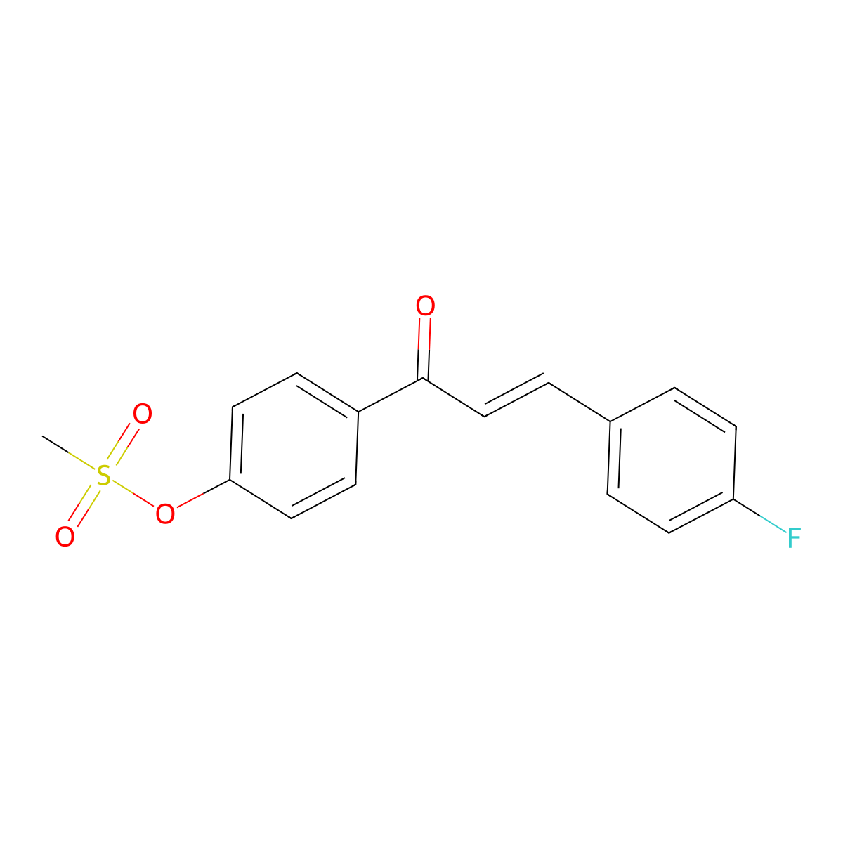 4-[3-(4-Fluorophenyl)acryloyl]phenyl methanesulfonate molecular structure, CAS 331460-76-5