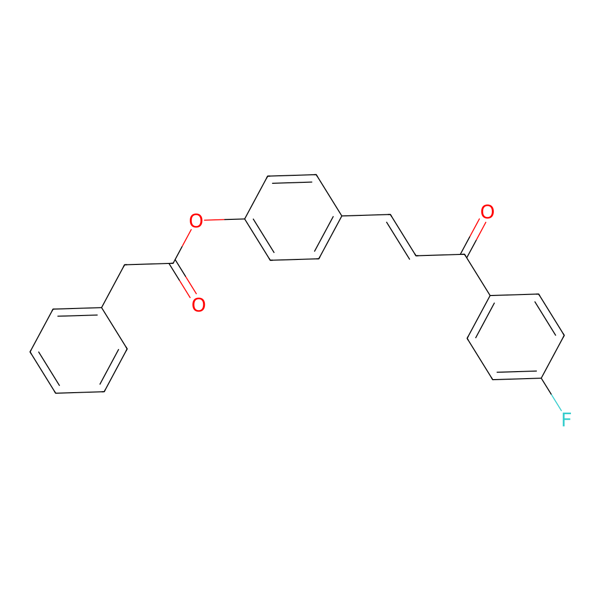 [4-[(E)-3-(4-fluorophenyl)-3-oxoprop-1-enyl]phenyl] 2-phenylacetate molecular structure, CAS 331460-78-7