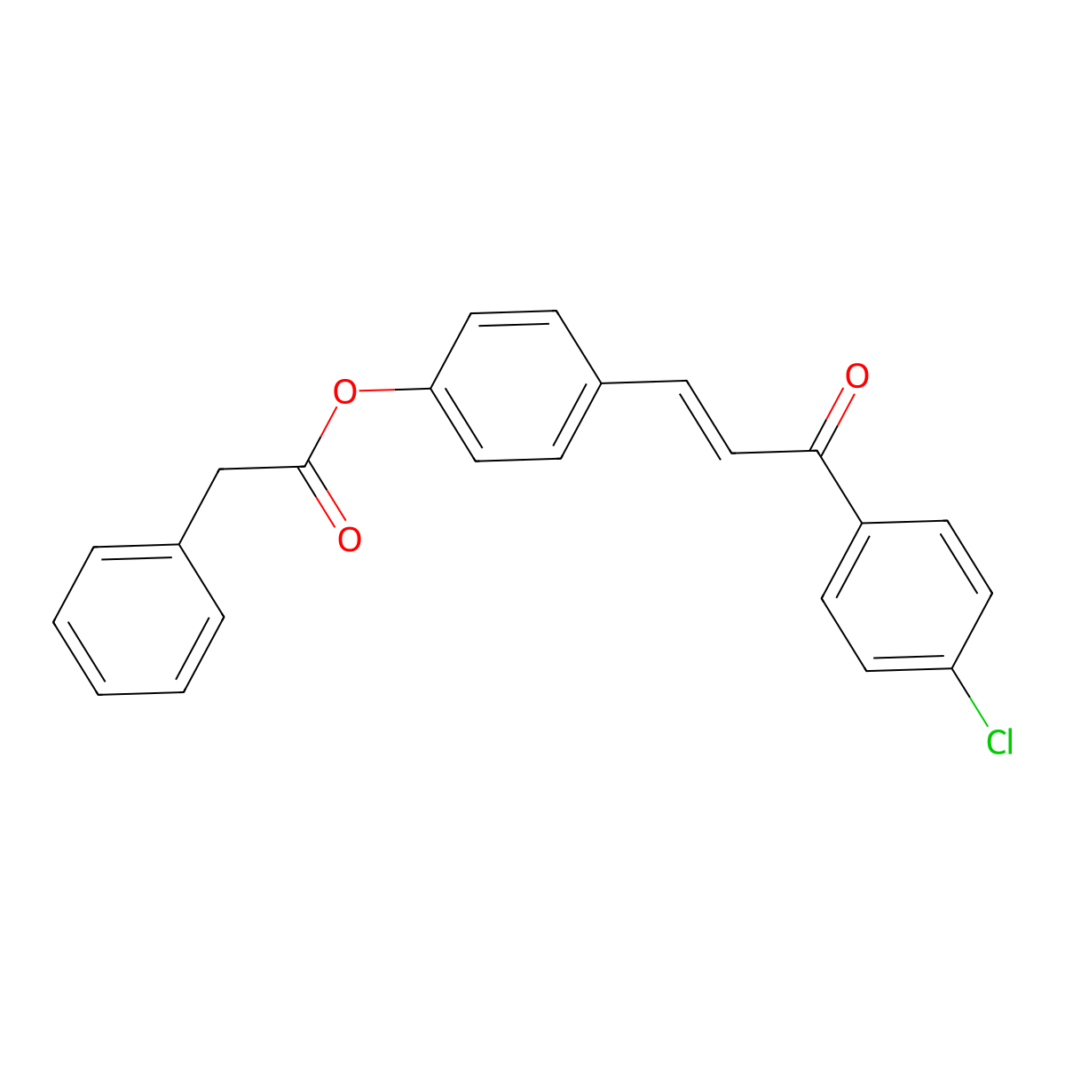 4-[3-(4-Chlorophenyl)-3-oxo-1-propenyl]phenyl 2-phenylacetate molecular structure, CAS 331460-85-6