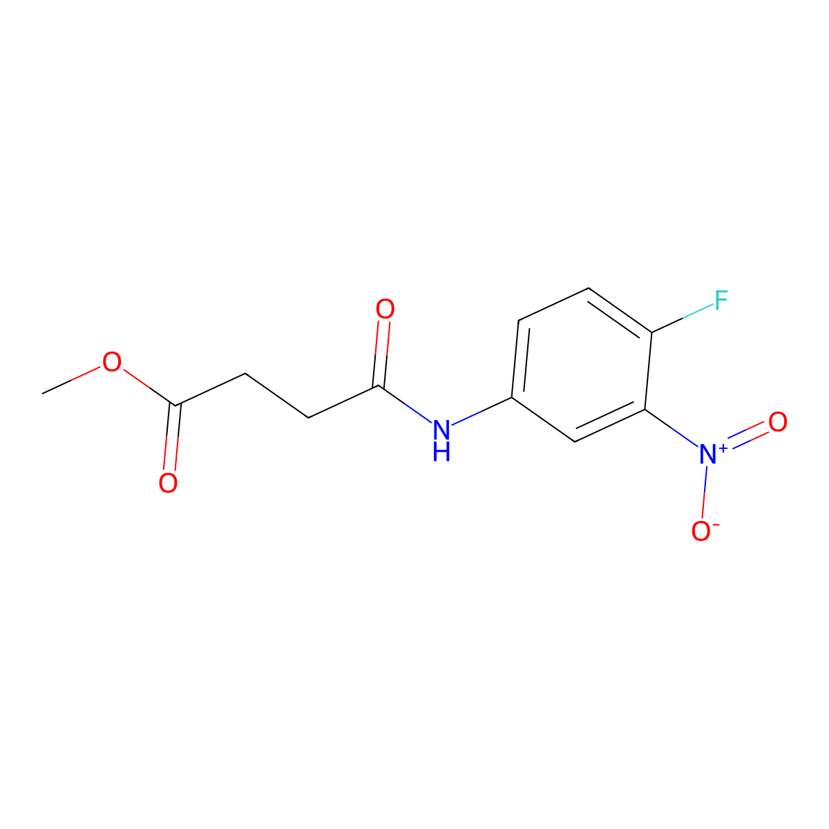 Methyl 4-(4-fluoro-3-nitroanilino)-4-oxobutanoate molecular structure, CAS 331461-03-1