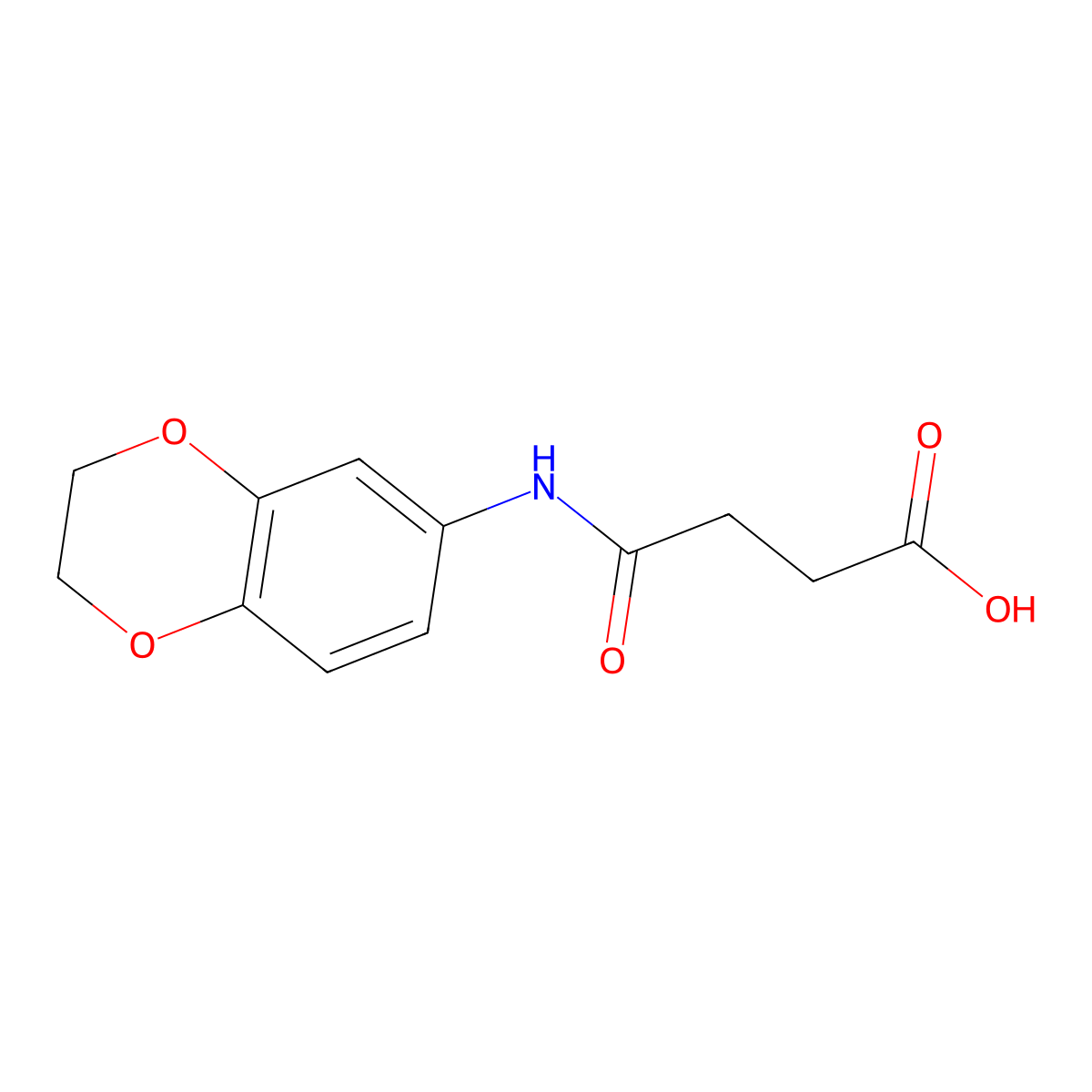 4-(2,3-Dihydro-1,4-benzodioxin-6-ylamino)-4-oxobutanoic acid molecular structure, CAS 331461-05-3