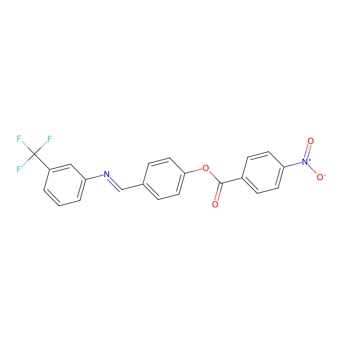 [4-[[3-(Trifluoromethyl)phenyl]iminomethyl]phenyl] 4-nitrobenzoate molecular structure, CAS 331461-06-4