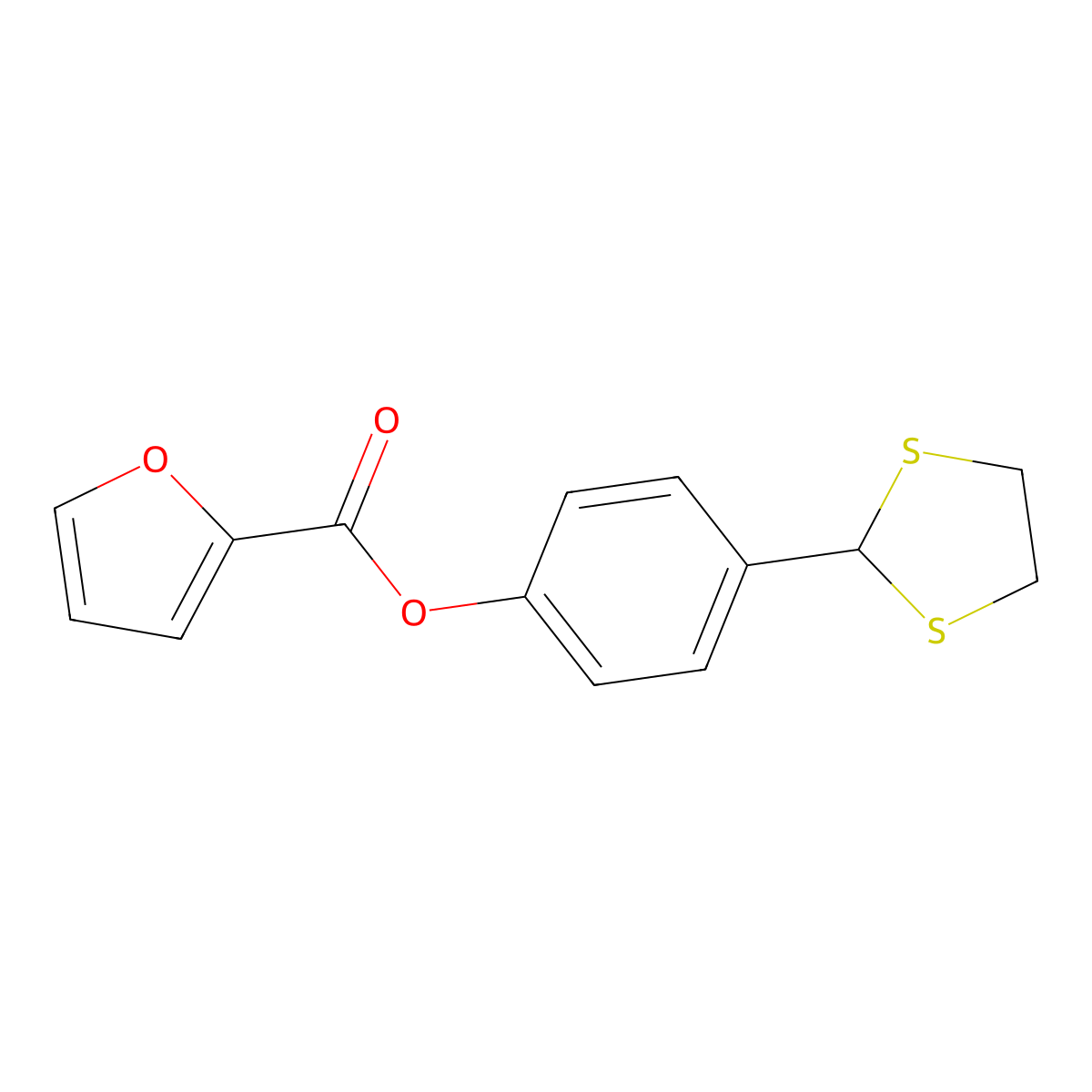 4-(1,3-Dithiolan-2-yl)phenyl furan-2-carboxylate molecular structure, CAS 331461-07-5