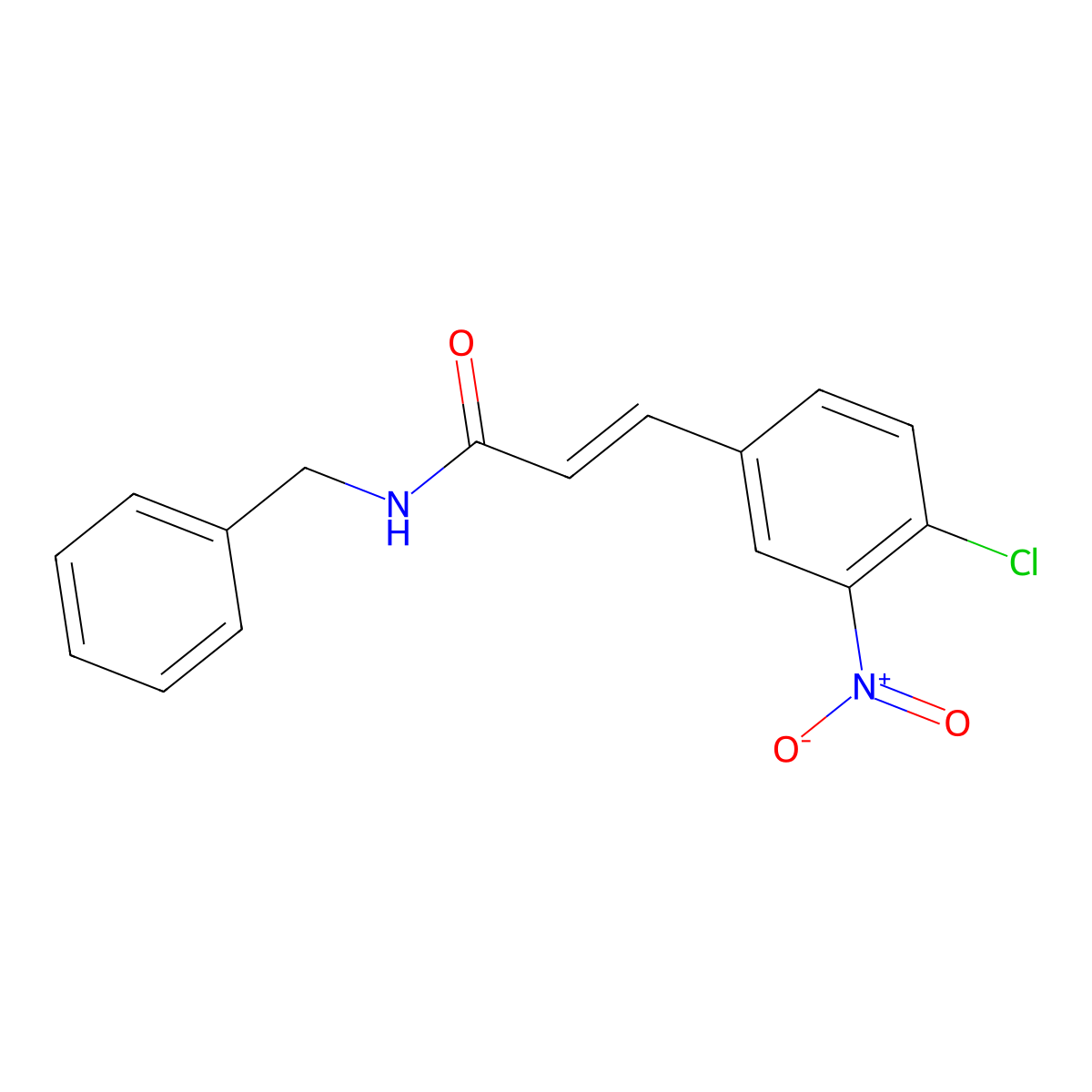 N-benzyl-3-(4-chloro-3-nitrophenyl)prop-2-enamide molecular structure, CAS 331461-59-7
