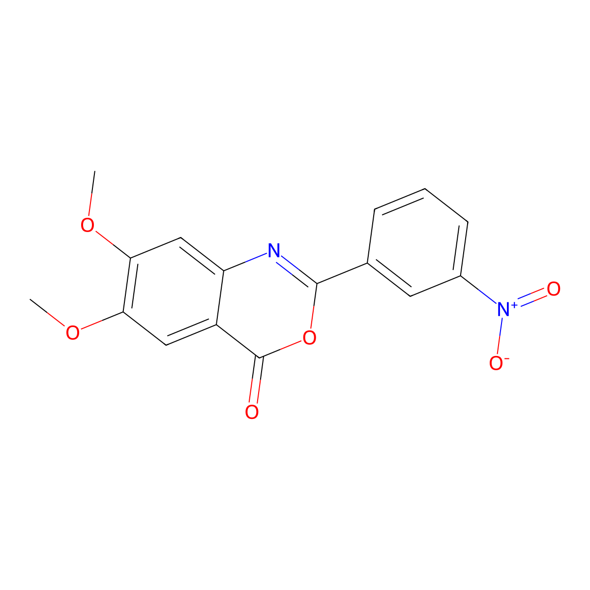 6,7-dimethoxy-2-(3-nitrophenyl)-4H-3,1-benzoxazin-4-one molecular structure, CAS 331461-74-6