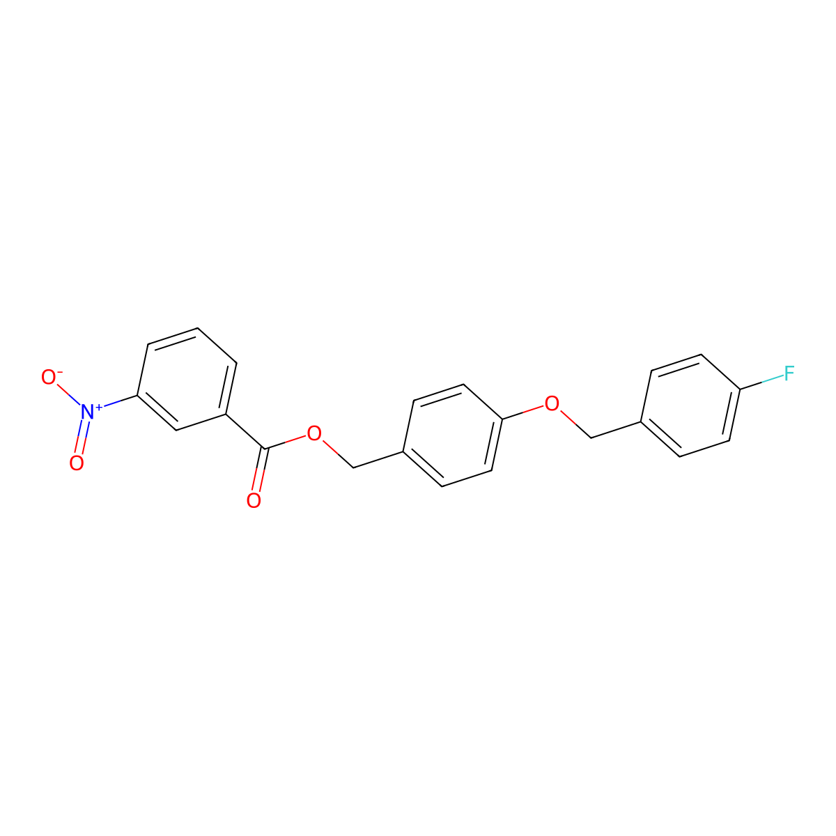 4-[(4-Fluorobenzyl)oxy]benzyl 3-nitrobenzenecarboxylate molecular structure, CAS 331461-75-7