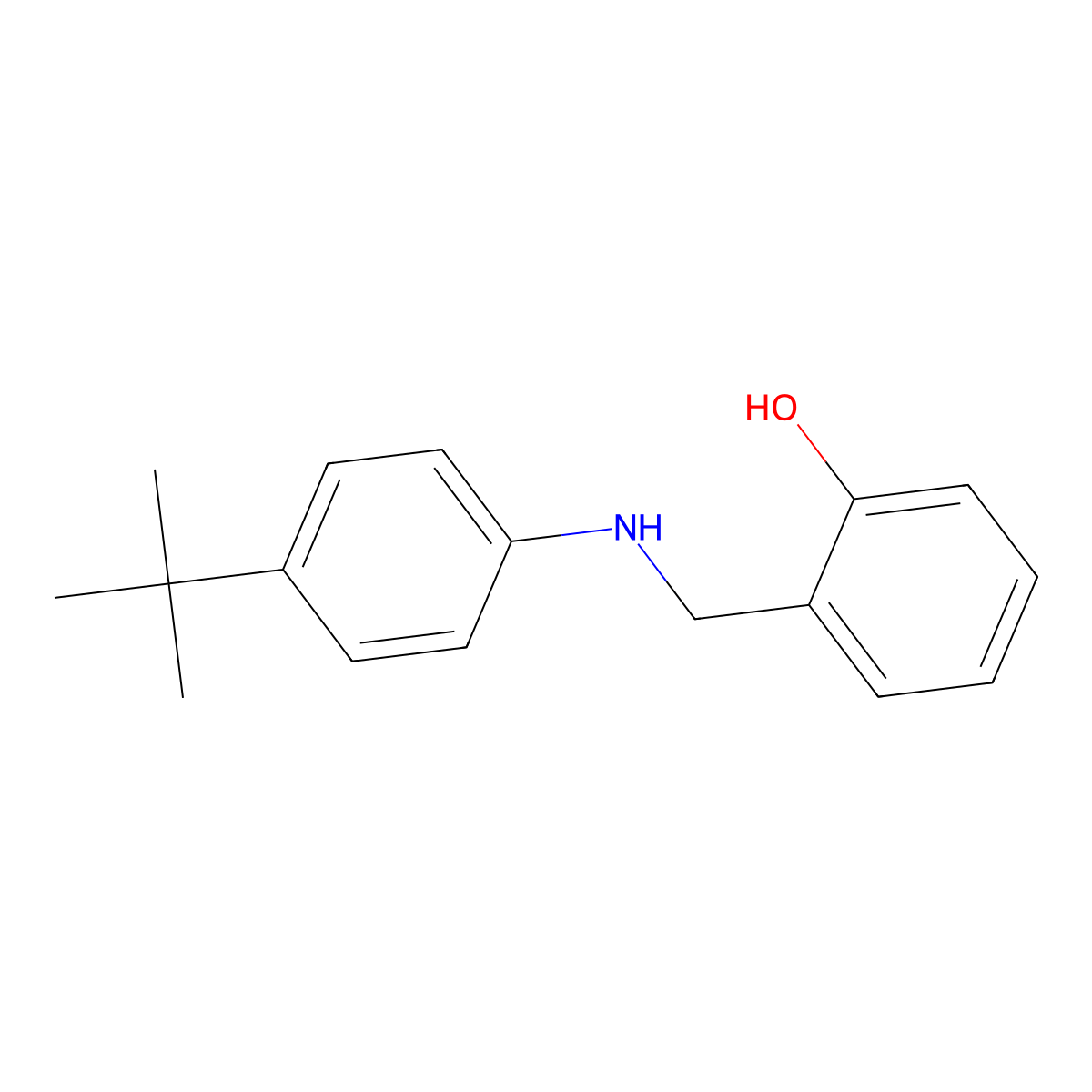 2-{[4-(Tert-butyl)anilino]methyl}benzenol molecular structure, CAS 331461-89-3