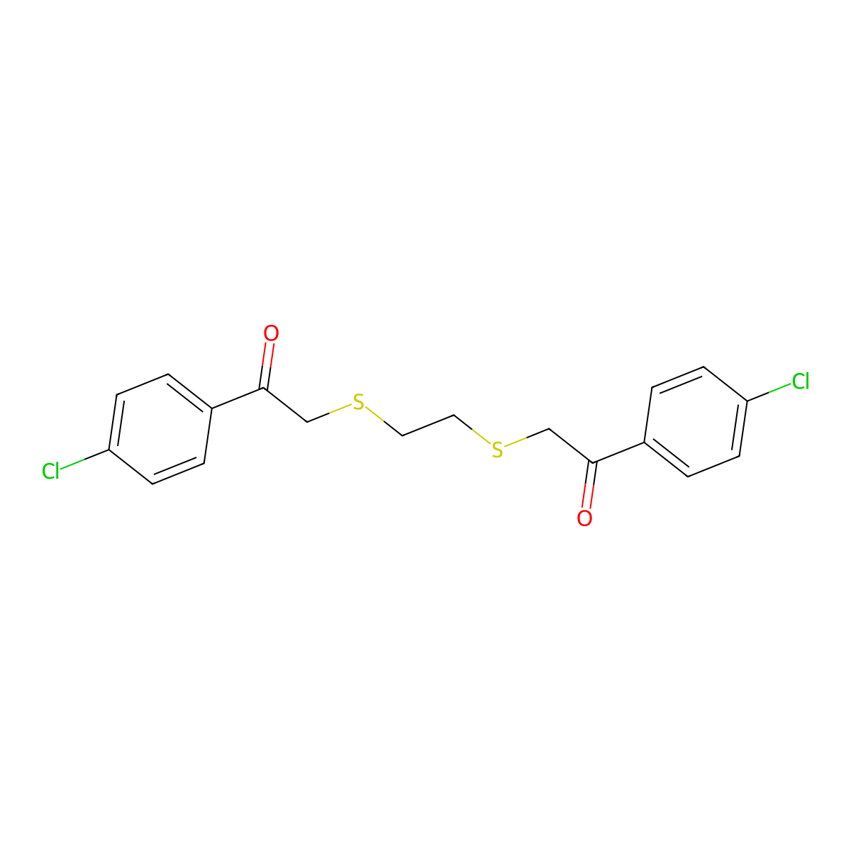 1-(4-Chlorophenyl)-2-[(2-{[2-(4-chlorophenyl)-2-oxoethyl]sulfanyl}ethyl)sulfanyl]-1-ethanone molecular structure, CAS 331461-94-0