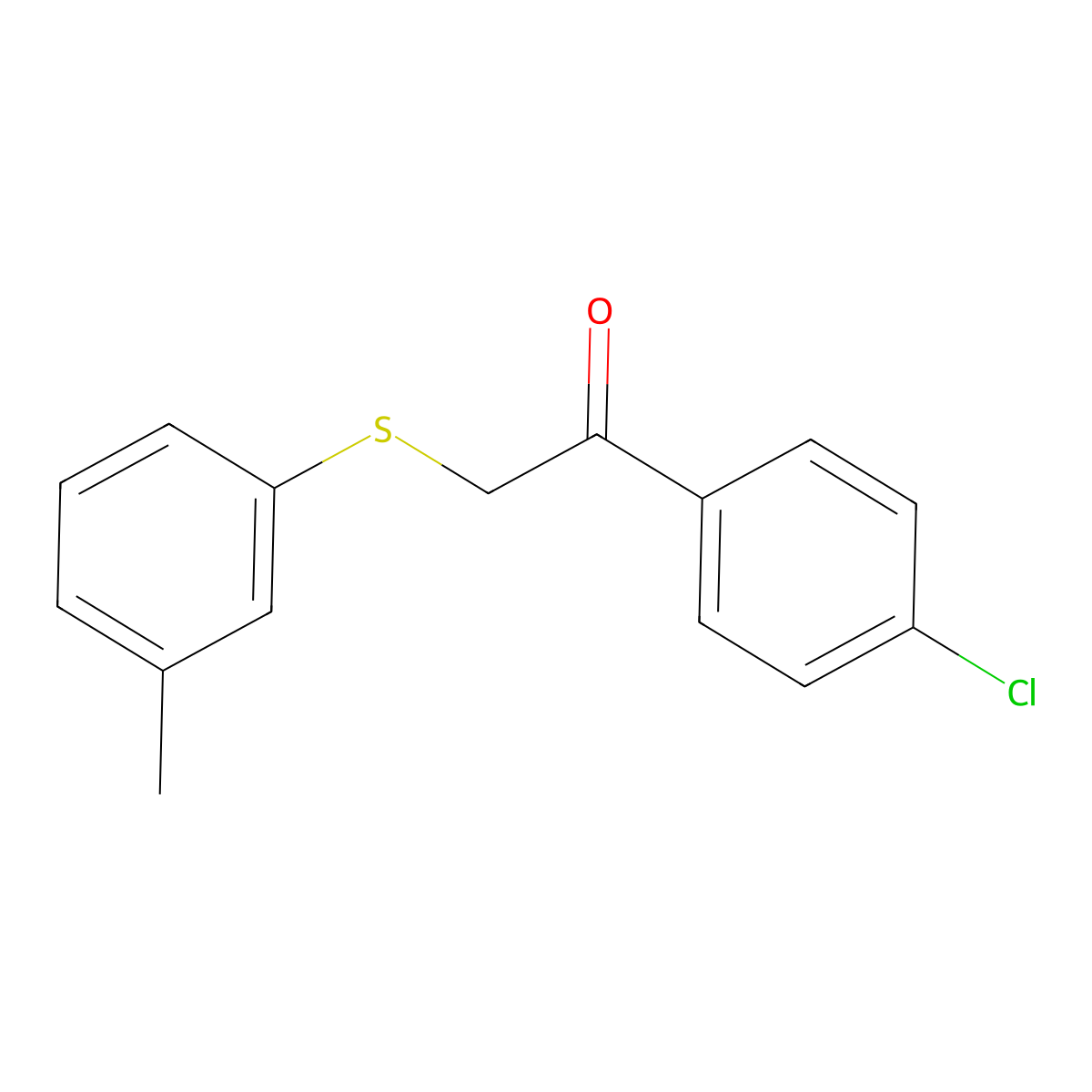 1-(4-Chlorophenyl)-2-[(3-methylphenyl)sulfanyl]ethan-1-one molecular structure, CAS 331461-95-1