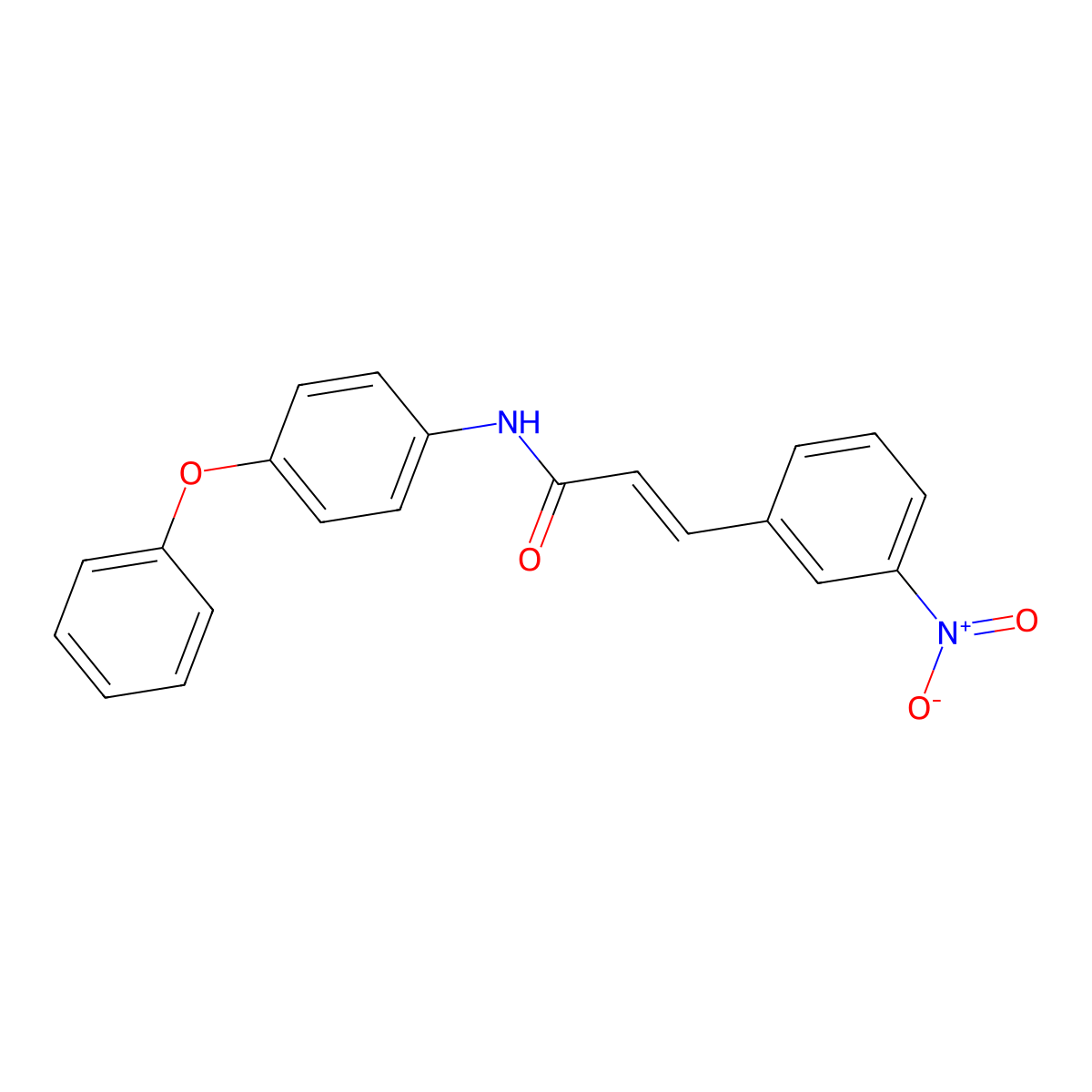 3-(3-nitrophenyl)-N-(4-phenoxyphenyl)acrylamide molecular structure, CAS 331462-24-9